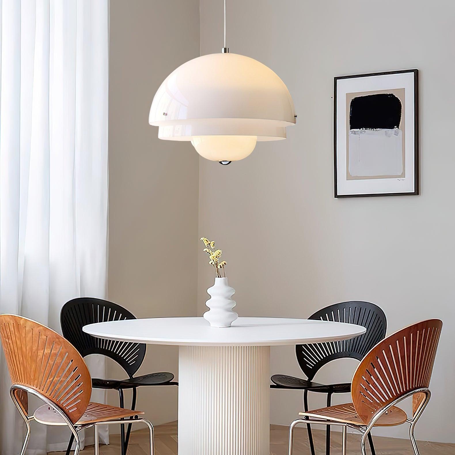 Milk White Layer Pendant Lamp - Blowlighting