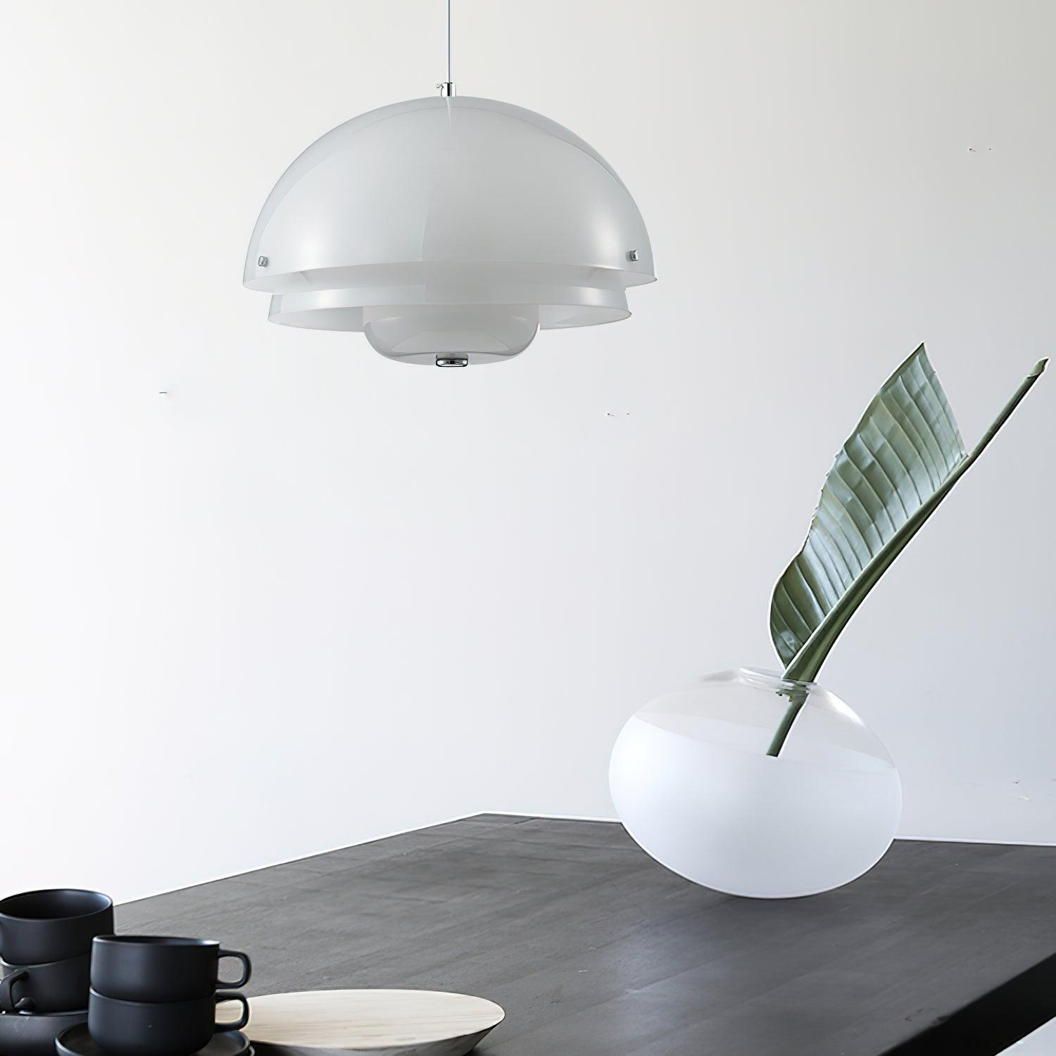 Milk White Layer Pendant Lamp - Blowlighting