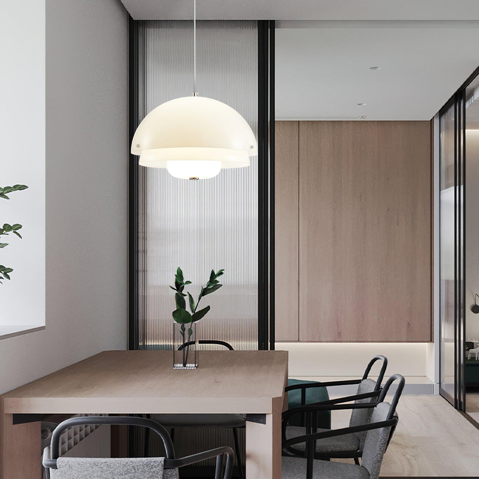 Milk White Layer Pendant Lamp - Blowlighting