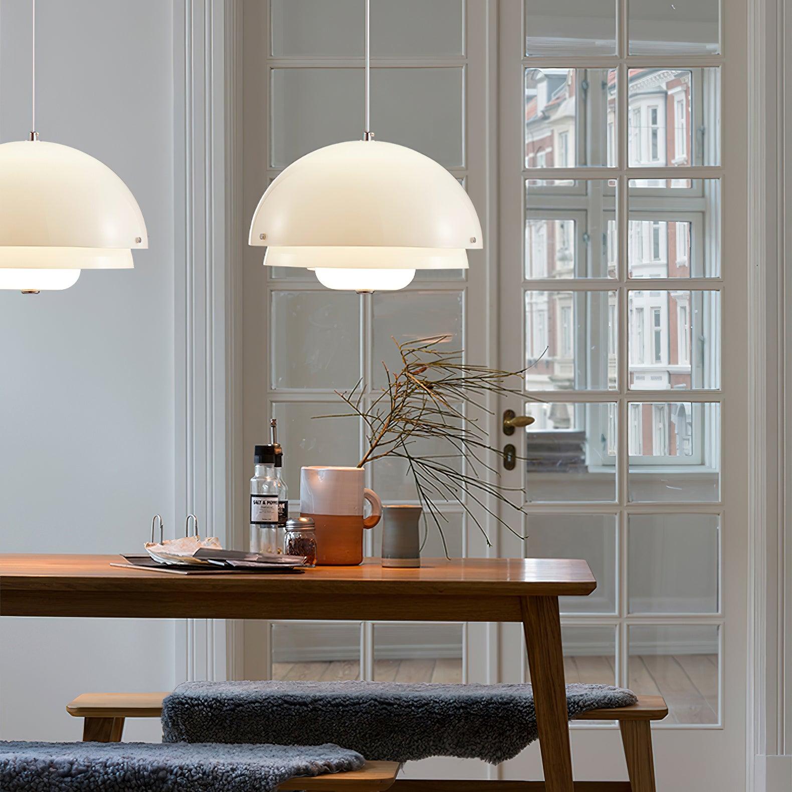 Milk White Layer Pendant Lamp - Blowlighting