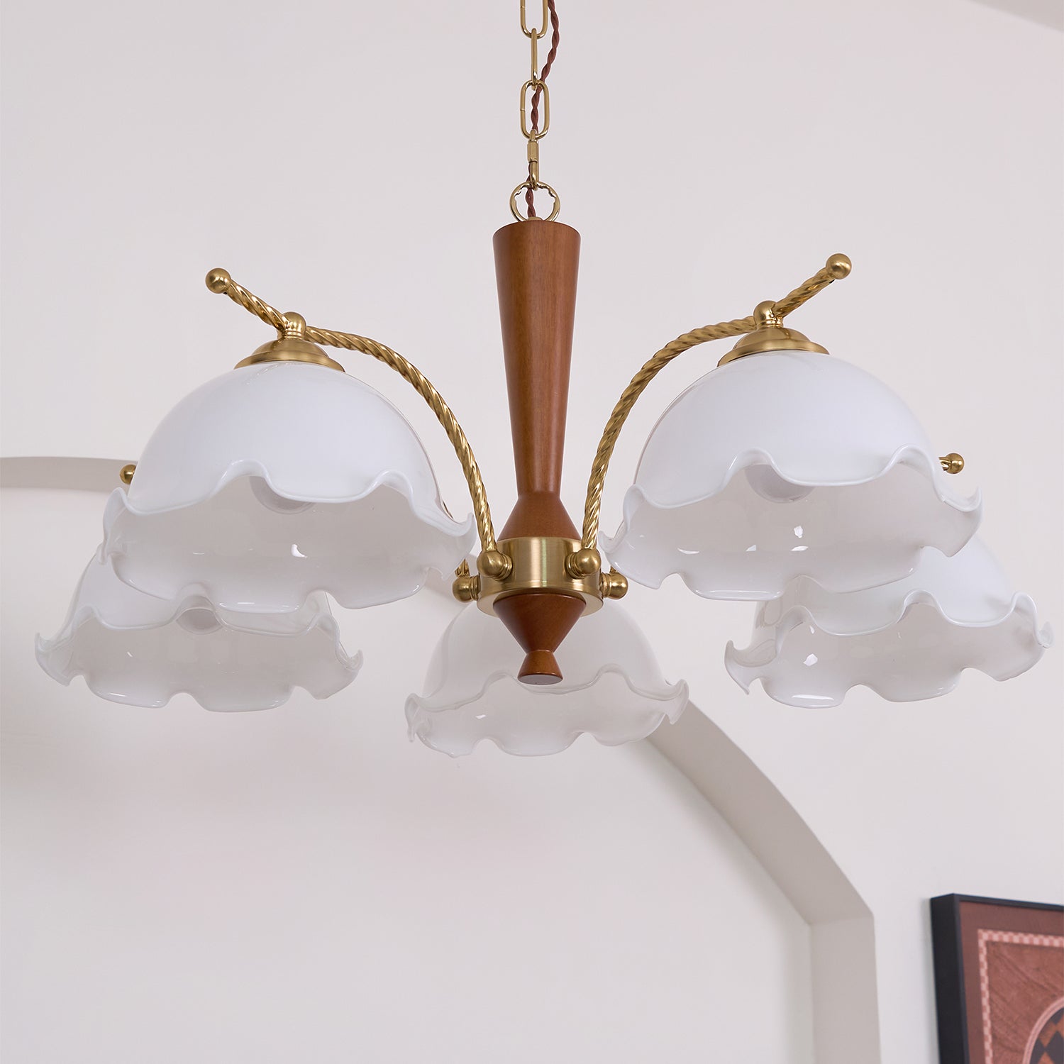 Daisy Vintage Glass Chandelier - Blowlighting