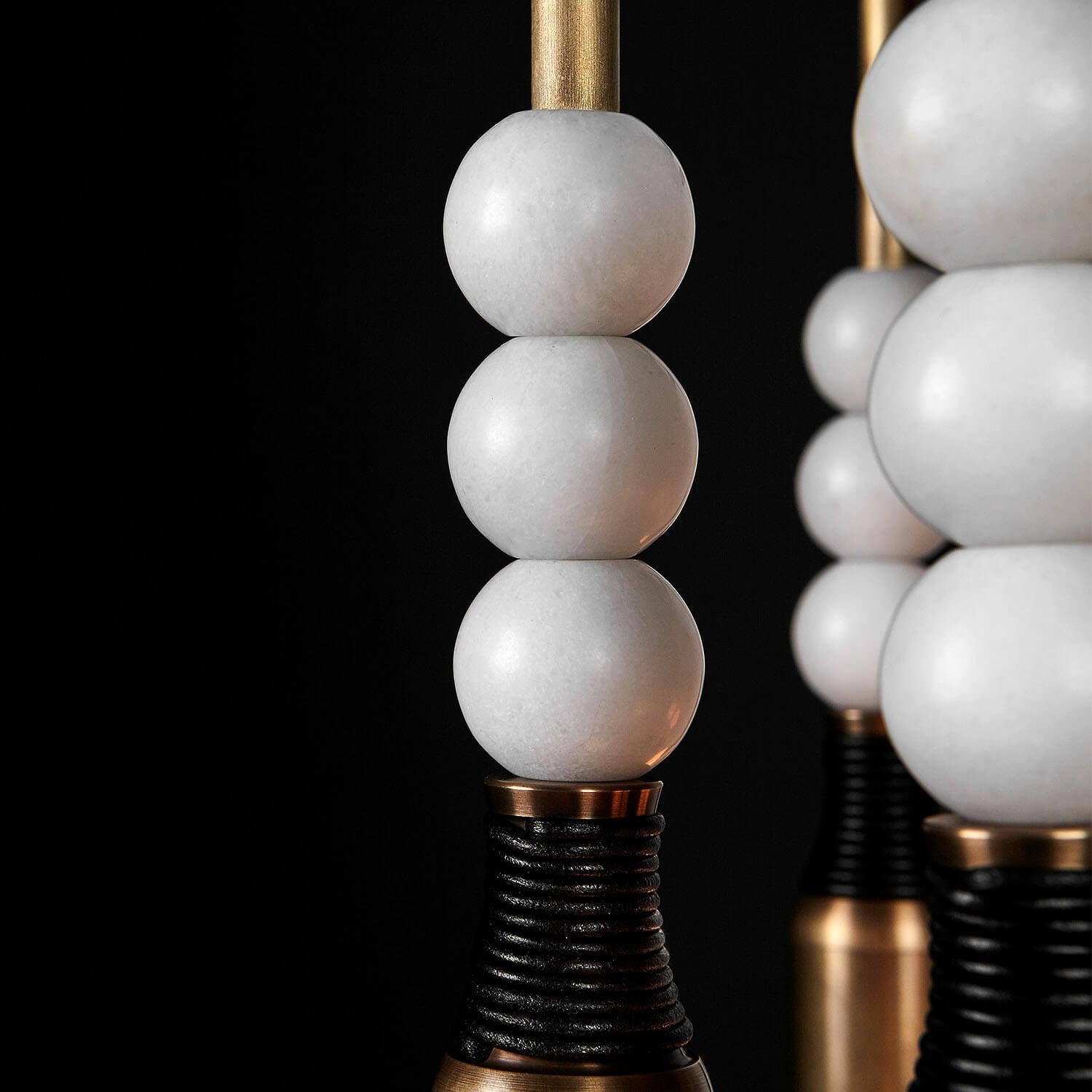 Esoleth Traditional Premium Elegance Marble Chandelier - Lamp Copper