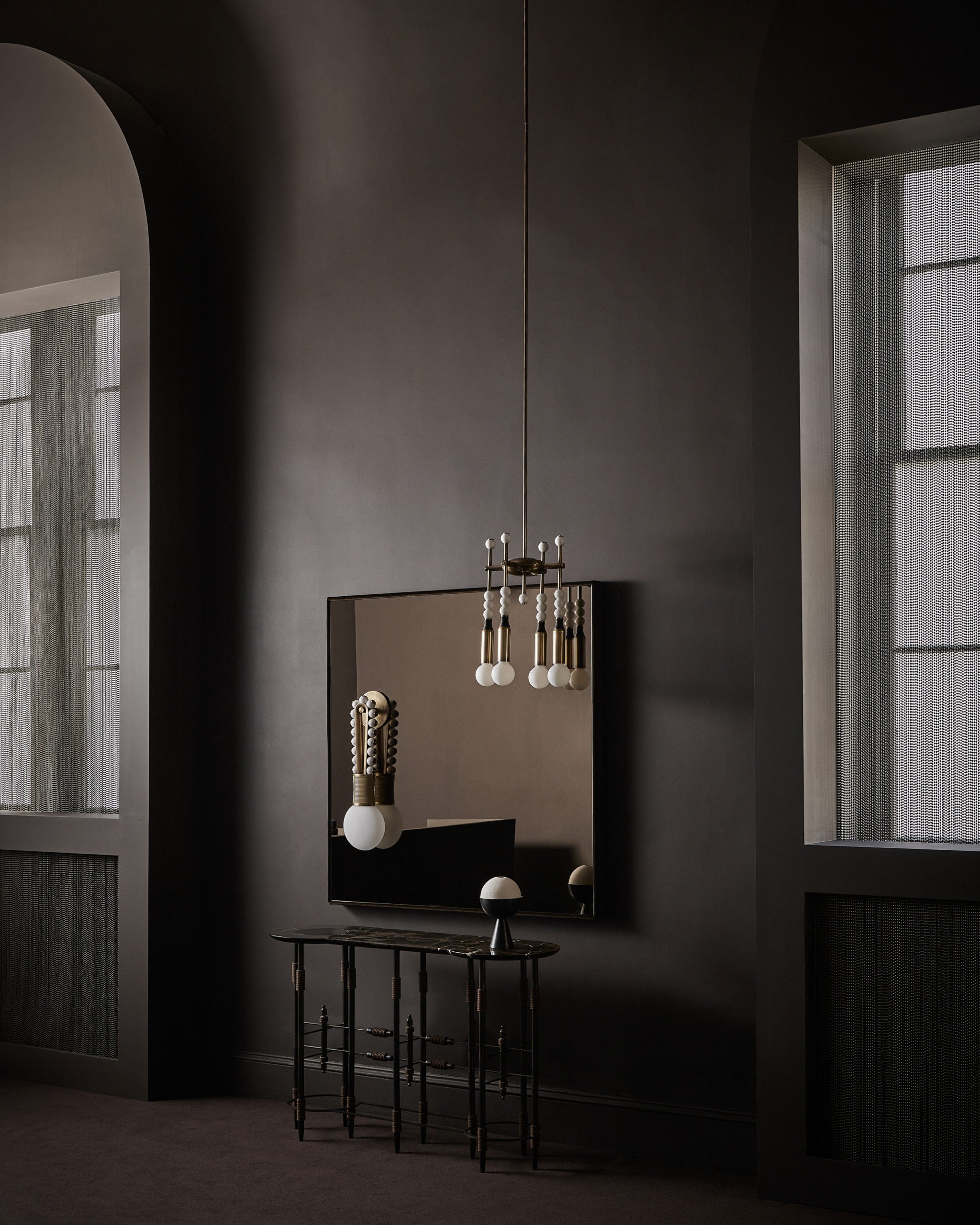 Esoleth Traditional Premium Elegance Marble Chandelier - Lamp Copper