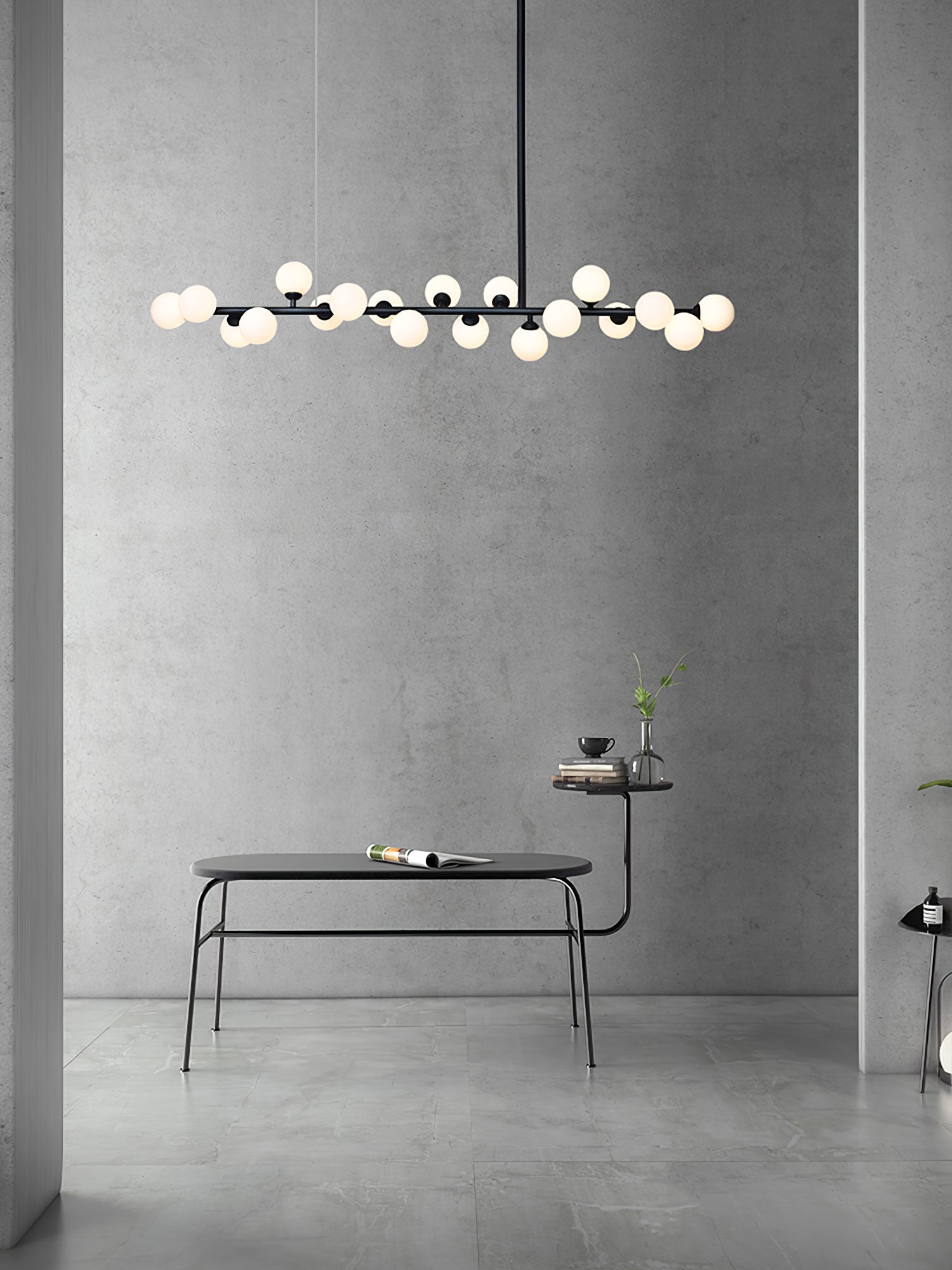 Lumiray Black Linear Globe Pendant Light - Blowlighting
