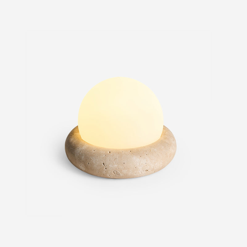 Riita Travertine Globe Table Lamp Mini Maga - Letslighting