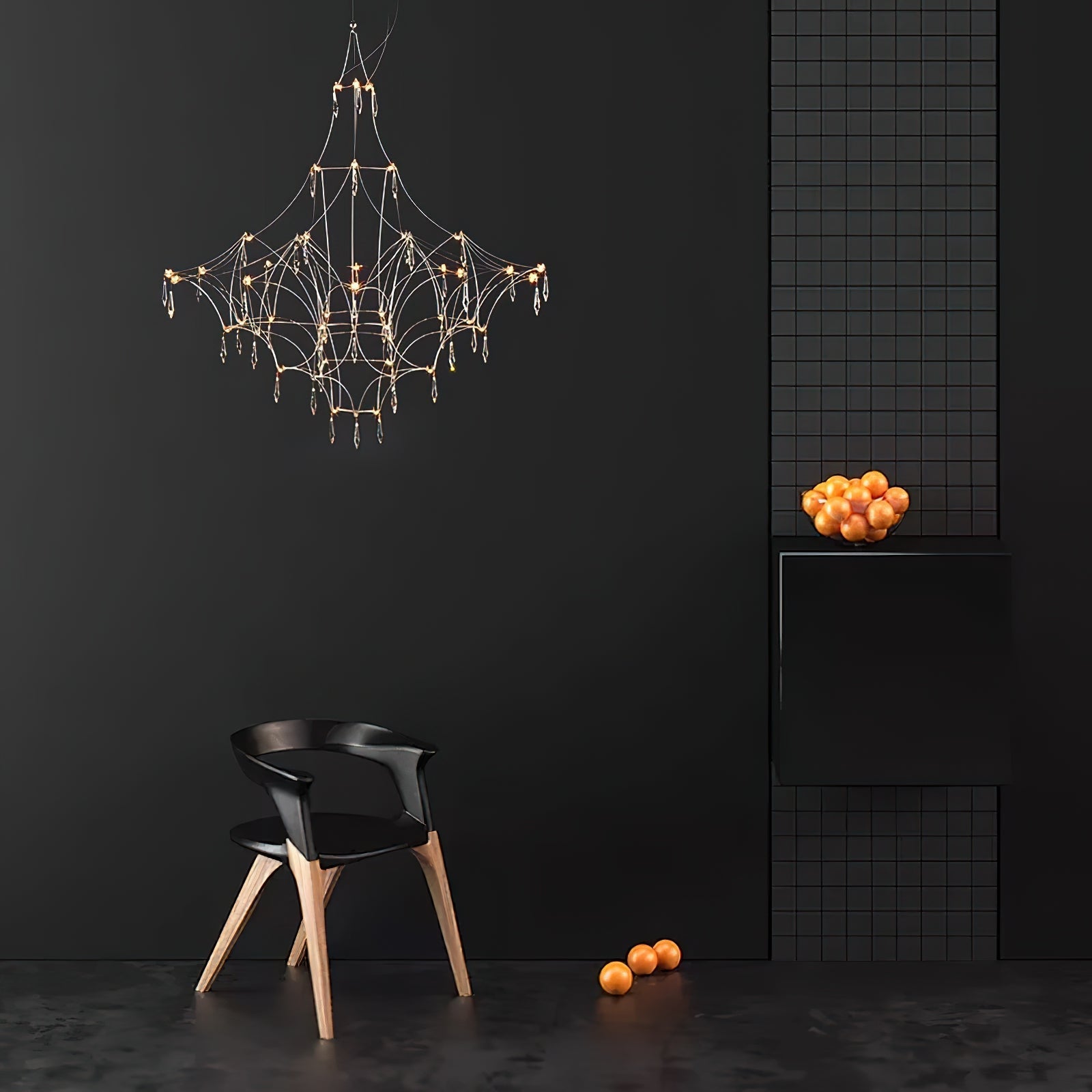 Allaeira Postmodern Luxury Crystal Chandelier - Lamp Copper