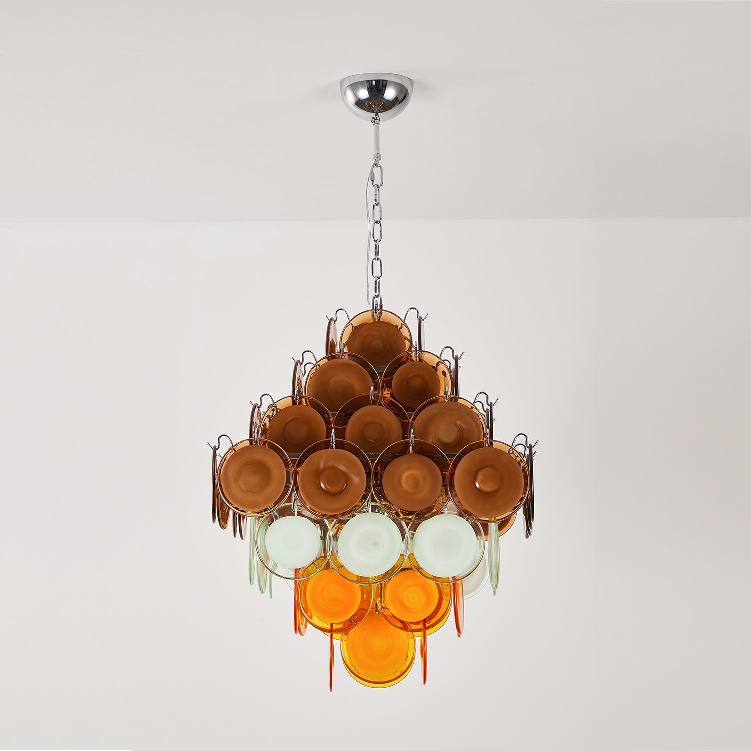 Miretta Chandelier Tiered Glass Discs - Letslighting