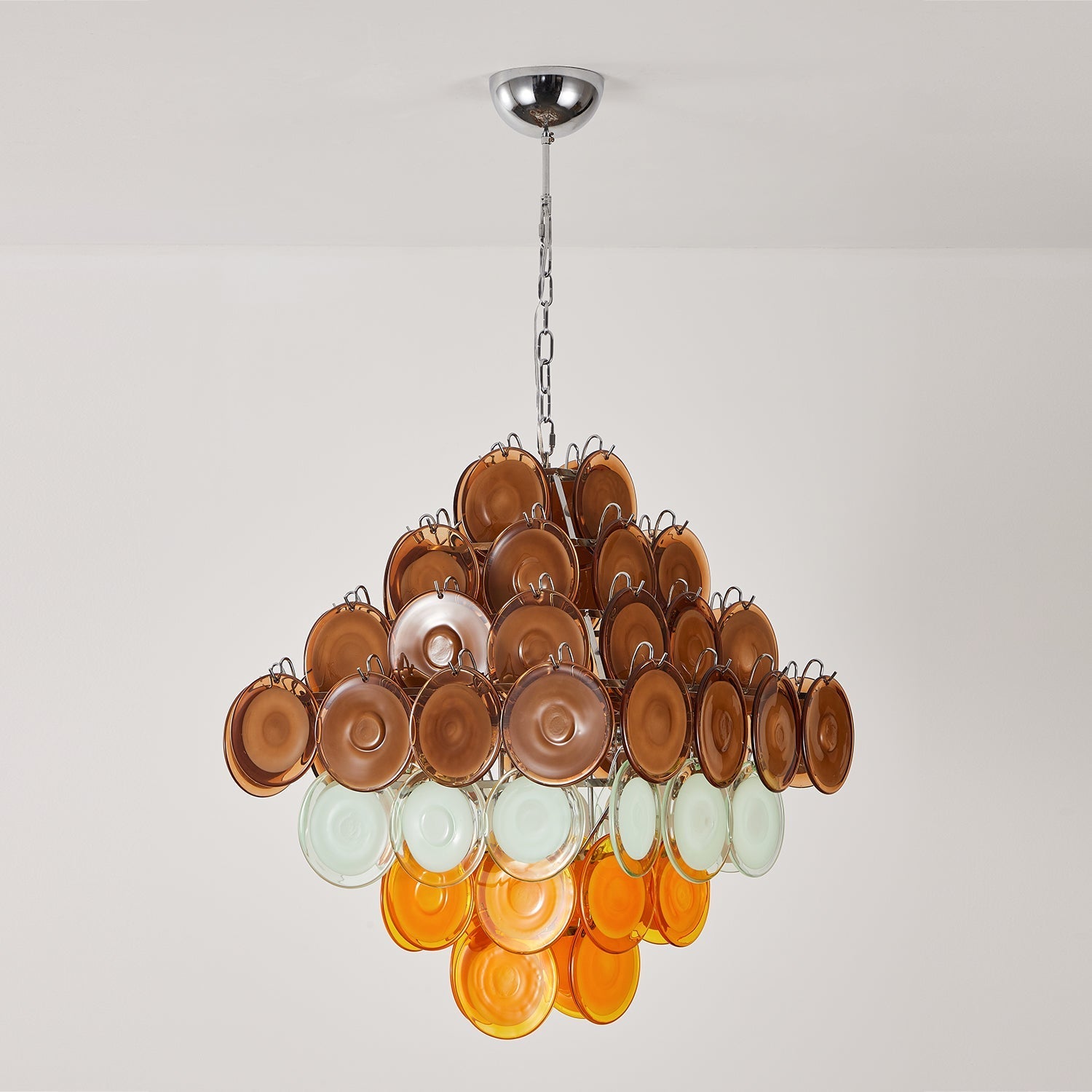 Miretta Chandelier Tiered Glass Discs - Letslighting