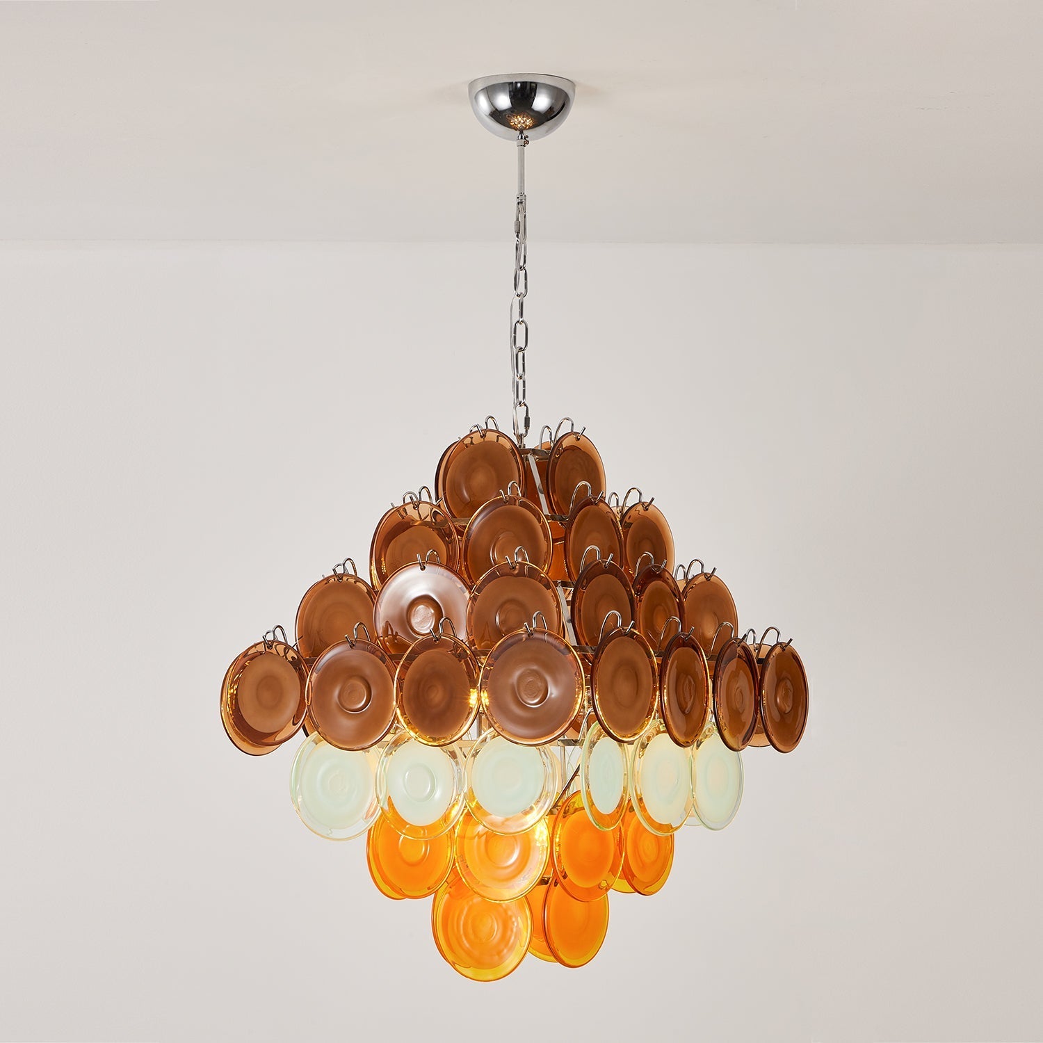 Miretta Chandelier Tiered Glass Discs - Letslighting