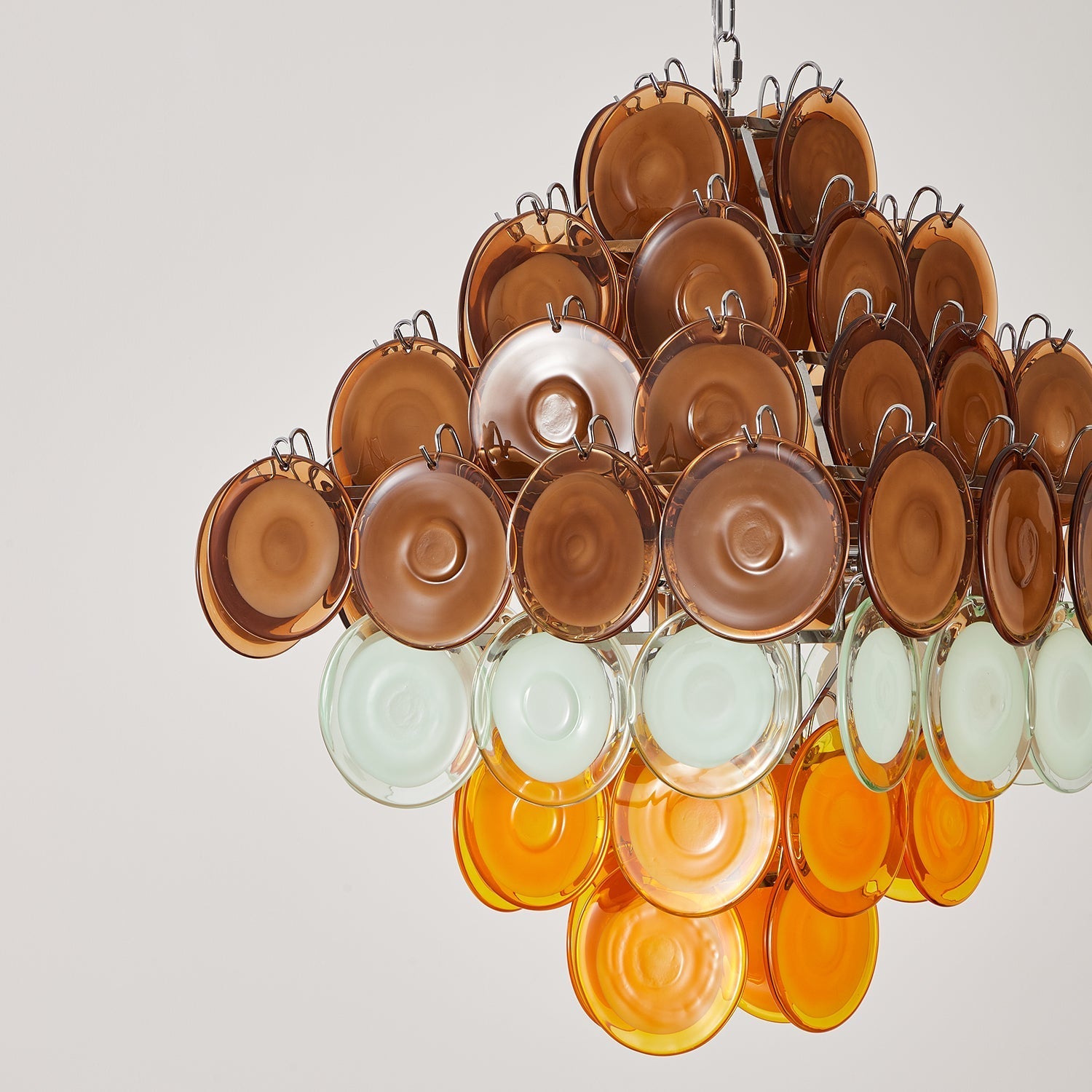 Miretta Chandelier Tiered Glass Discs - Letslighting