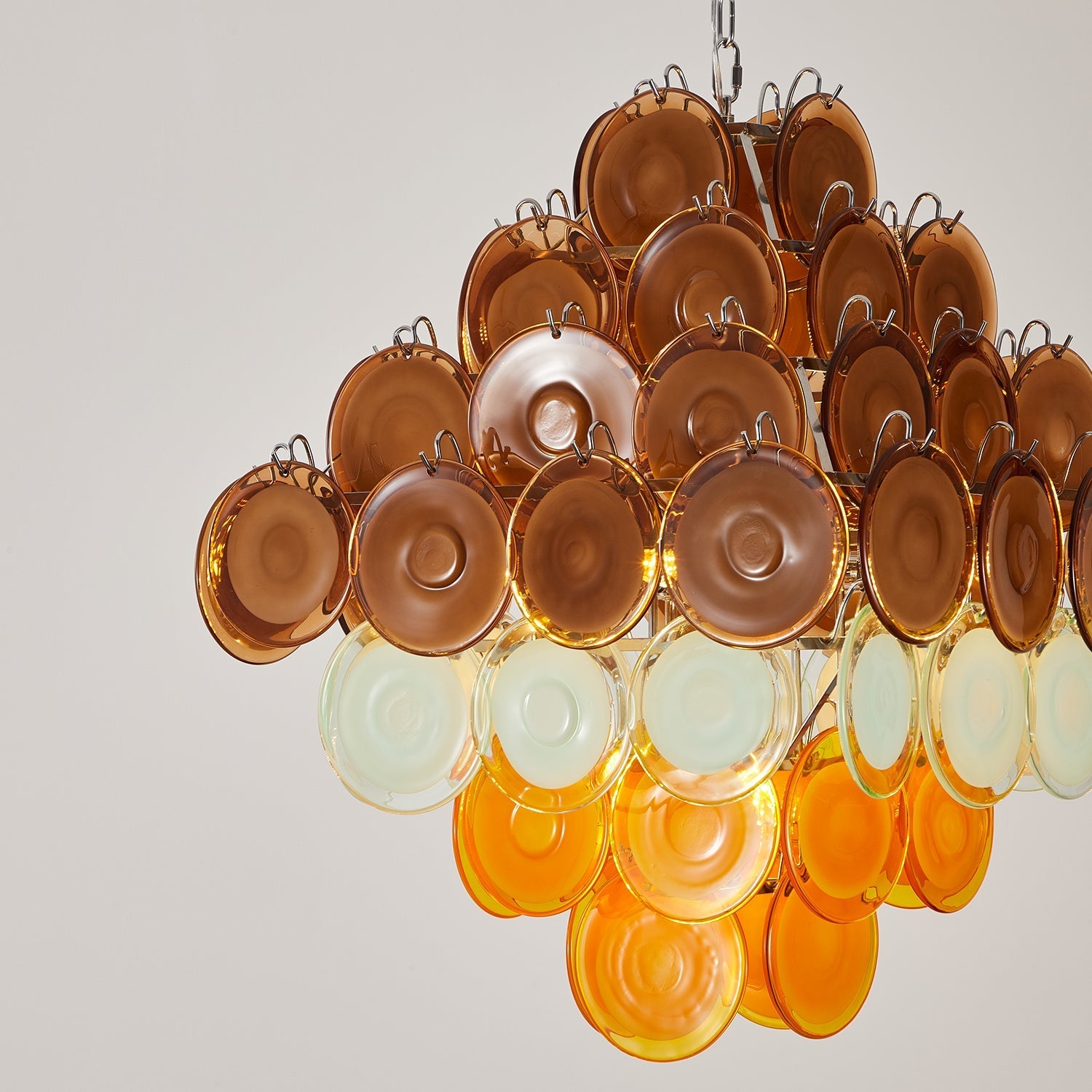 Miretta Chandelier Tiered Glass Discs - Letslighting