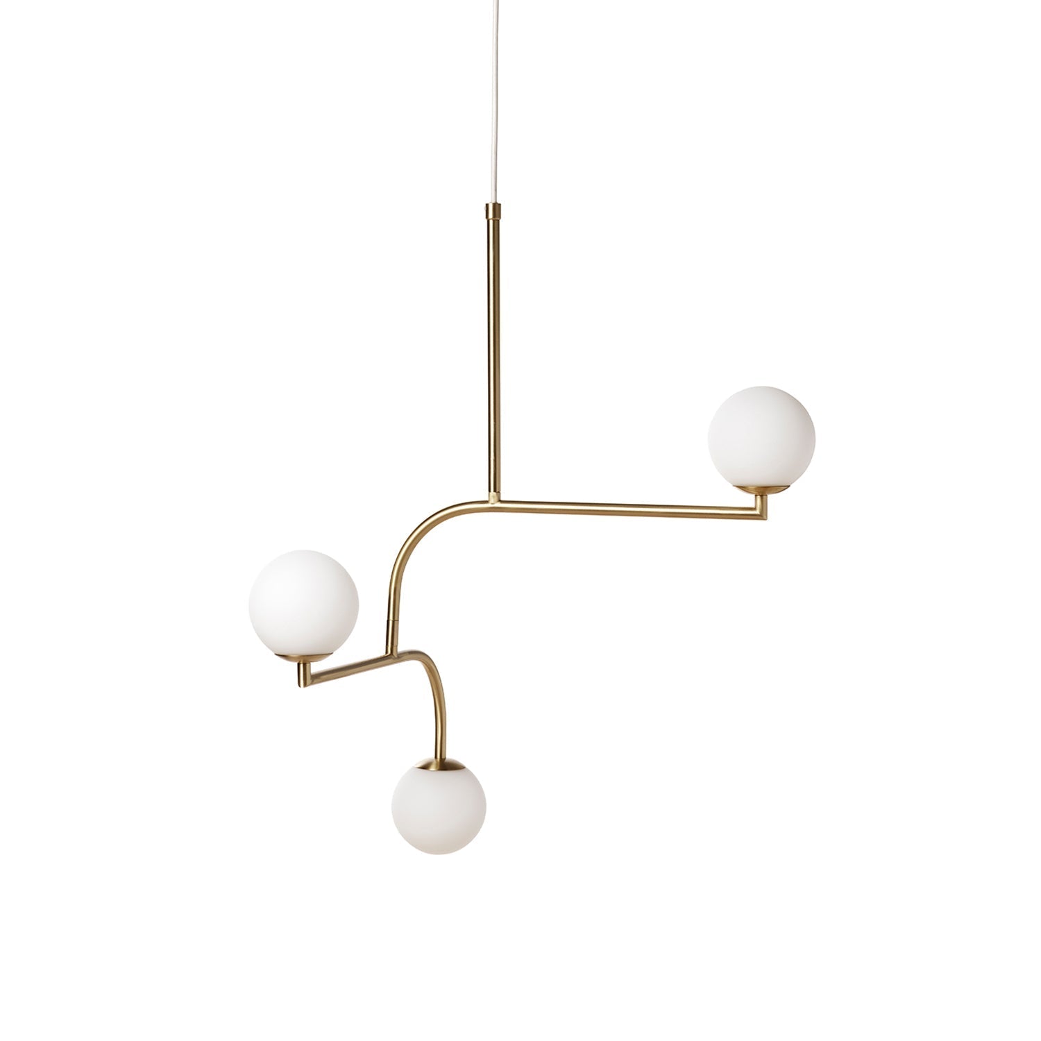 Zelireth Modern Minimalist Brass Glass Chandelier - Lamp Copper