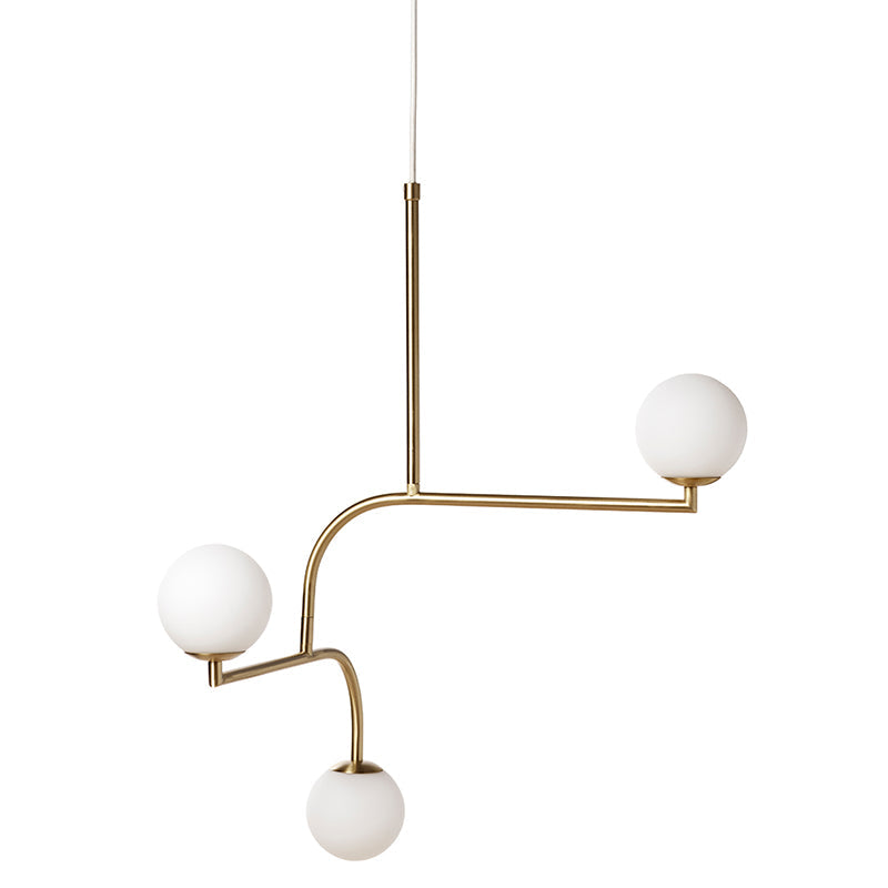 Zelireth Modern Minimalist Brass Glass Chandelier - Lamp Copper