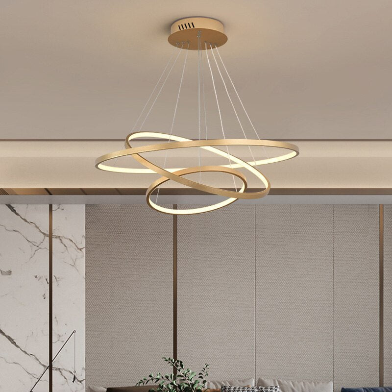 Arisha Suspension 3 Anneaux Moderne Salon