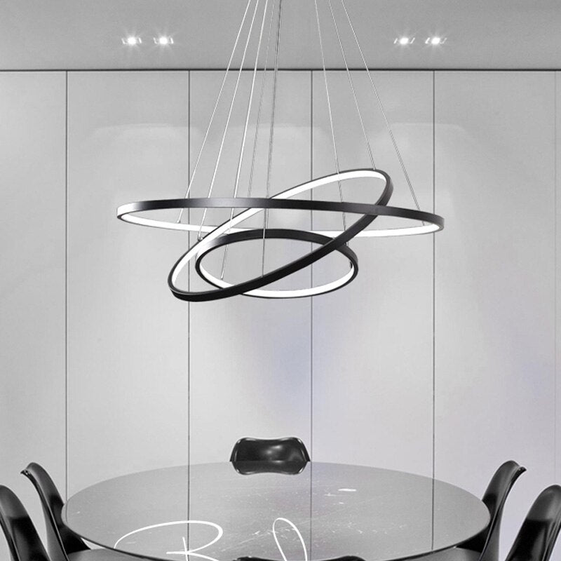 Arisha Suspension 3 Anneaux Moderne Salon