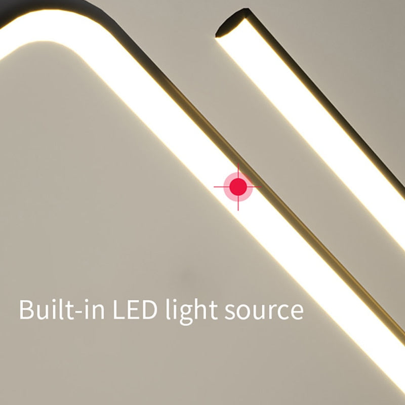 Arisha Lampe Suspendue Lustre LED Moderne, Métal, Noir/Or, Cuisine