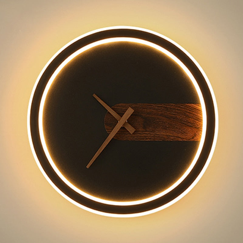 Applique Murale Métal/Bois Ronde Scandinave, Salon