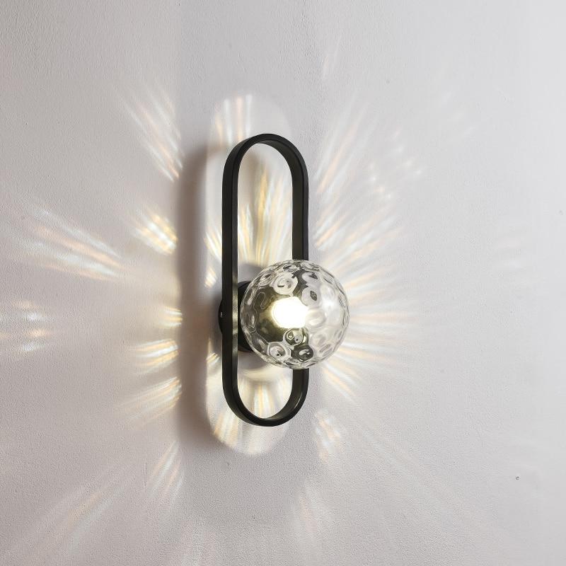 Valentina Applique Murale Globe Led Moderne, Métal, Or/Noir, Chambre