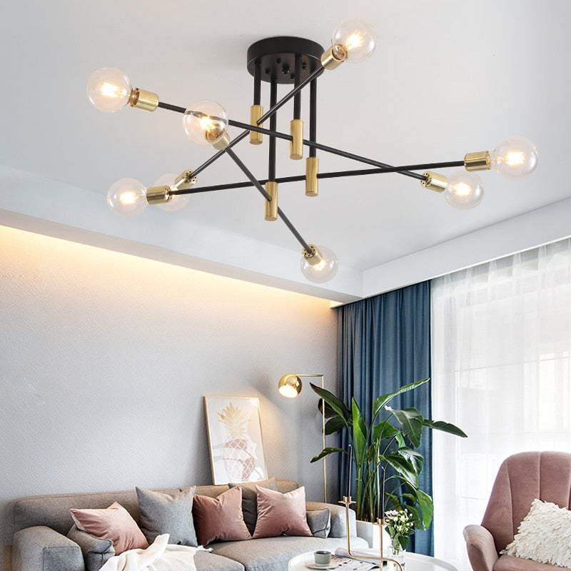Valentina Lustre Métal Design Moderne, Plusieurs Ampoules