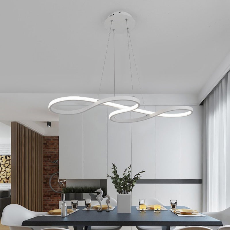 Arisha Suspension Linéaire Nordique Noir/Blanc/Or, Chambre