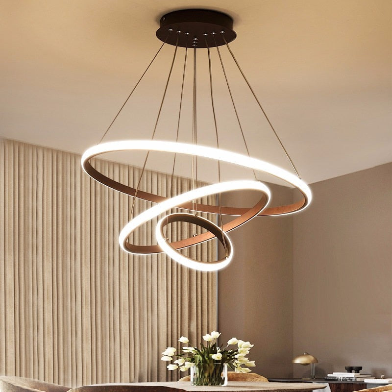 Arisha Suspension Anneau Moderne Noir/Blanc/Doré, Salon
