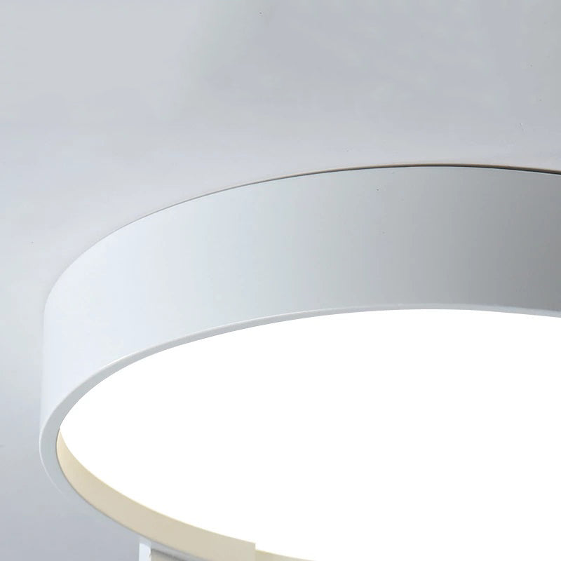 Arisha Plafonnier Rond Moderne, Métal/Acrylique, Blanc/Gris/Vert/Doré, Salon