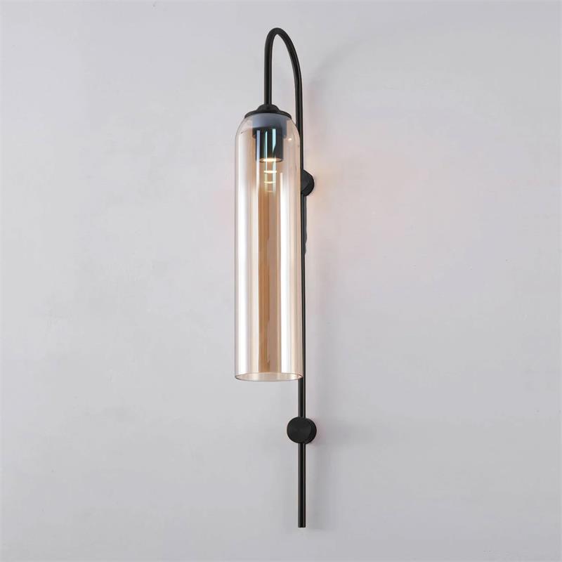 Anoriel Modern Minimalist Metal Glass Wall Lamp - Lamp Copper