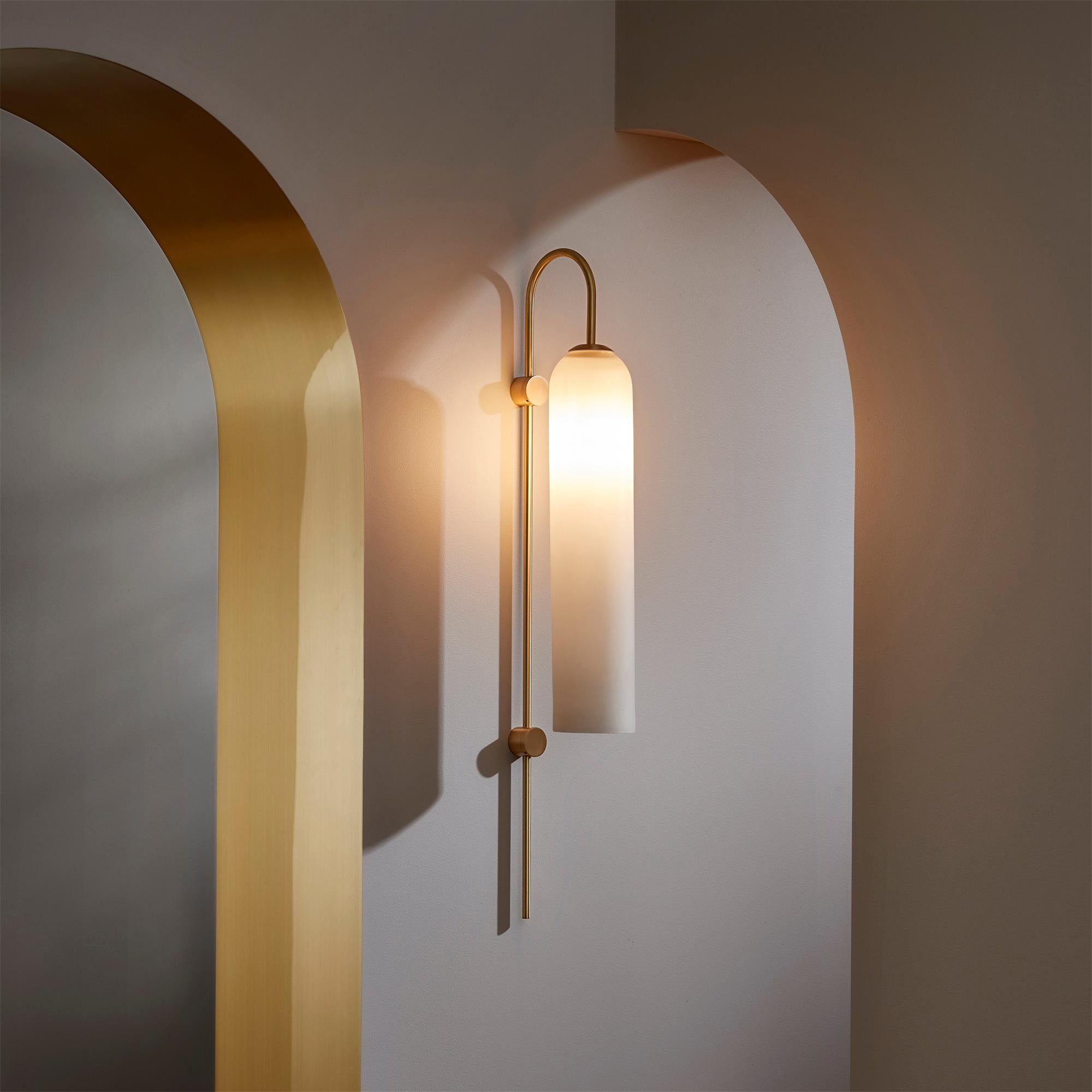 Anoriel Modern Minimalist Metal Glass Wall Lamp - Lamp Copper