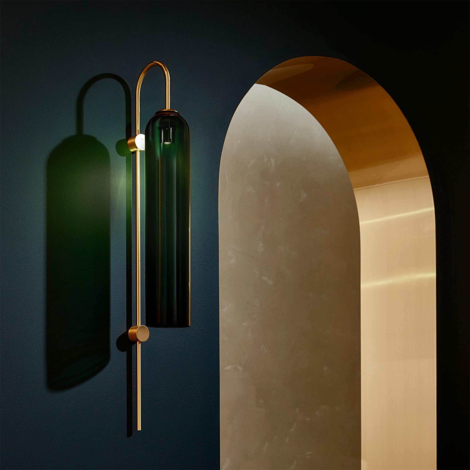 Anoriel Modern Minimalist Metal Glass Wall Lamp - Lamp Copper