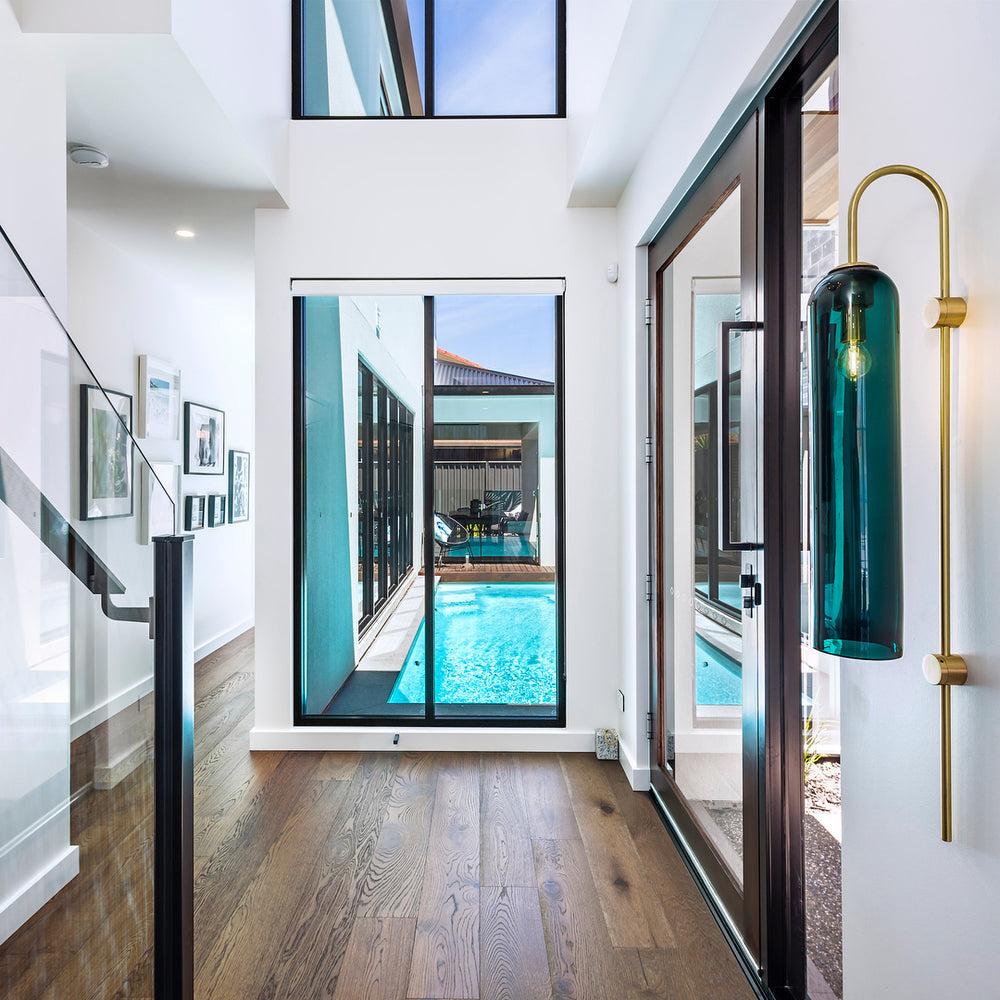 Anoriel Modern Minimalist Metal Glass Wall Lamp - Lamp Copper