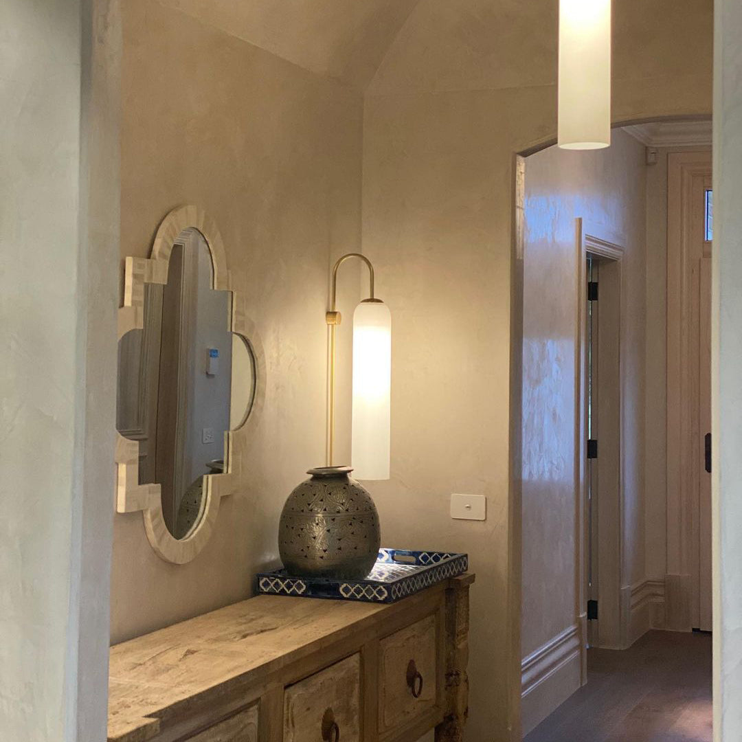 Anoriel Modern Minimalist Metal Glass Wall Lamp - Lamp Copper