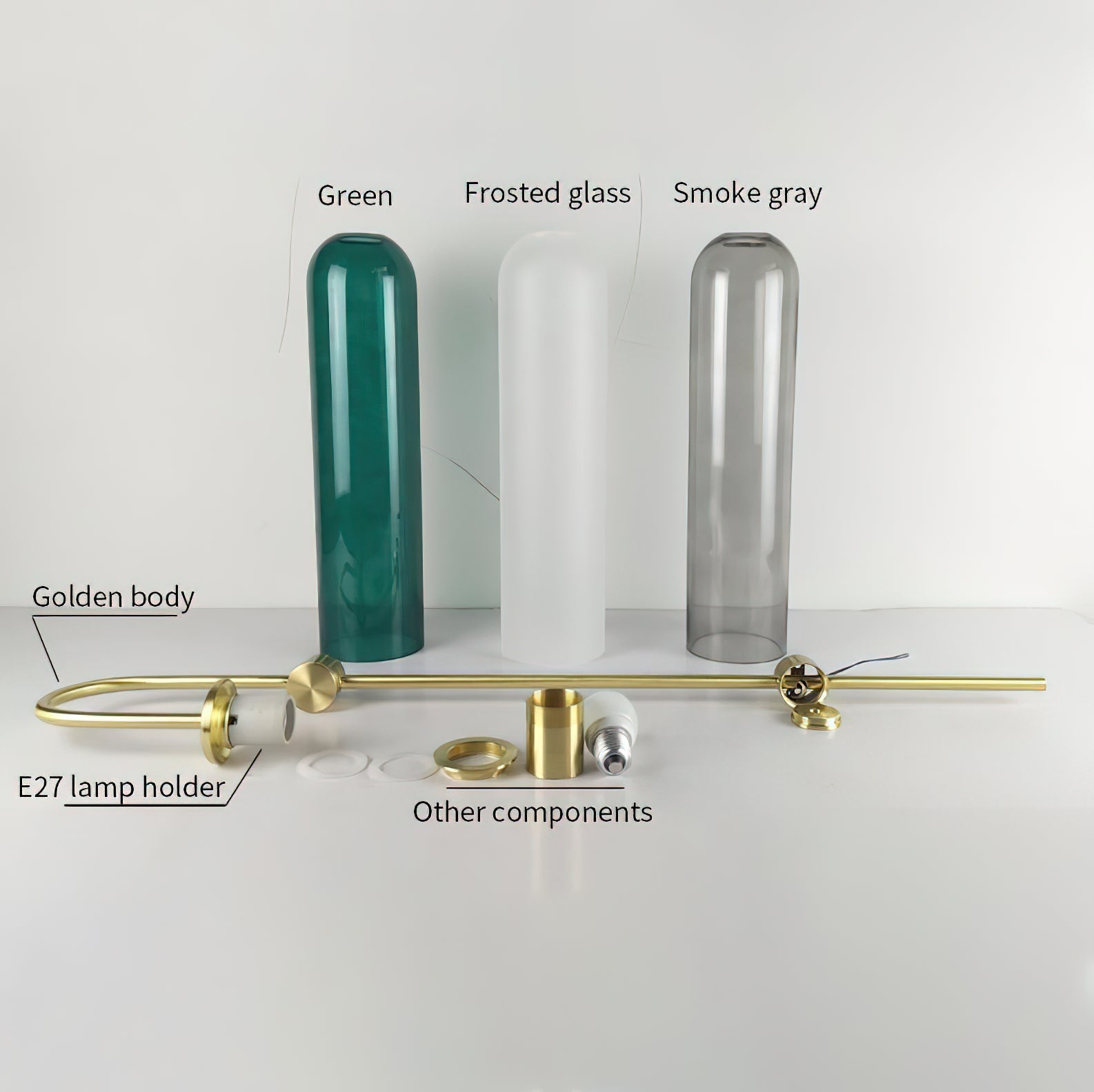 Anoriel Modern Minimalist Metal Glass Wall Lamp - Lamp Copper