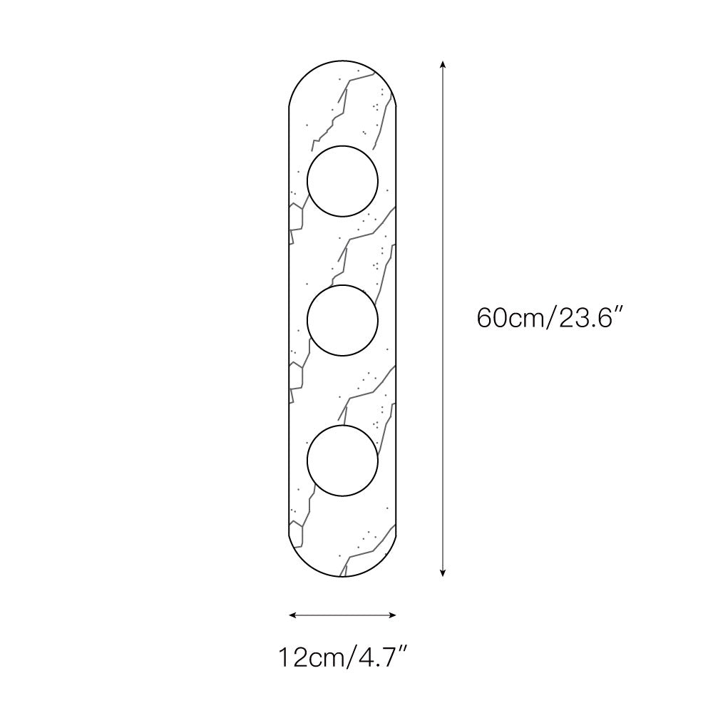 Covelyra Modern Minimalist Marble Glass Wall Lamp - Lamp Copper