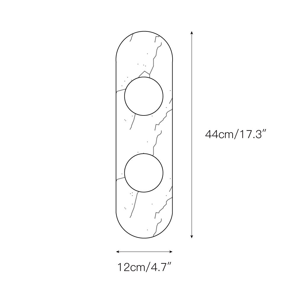 Covelyra Modern Minimalist Marble Glass Wall Lamp - Lamp Copper