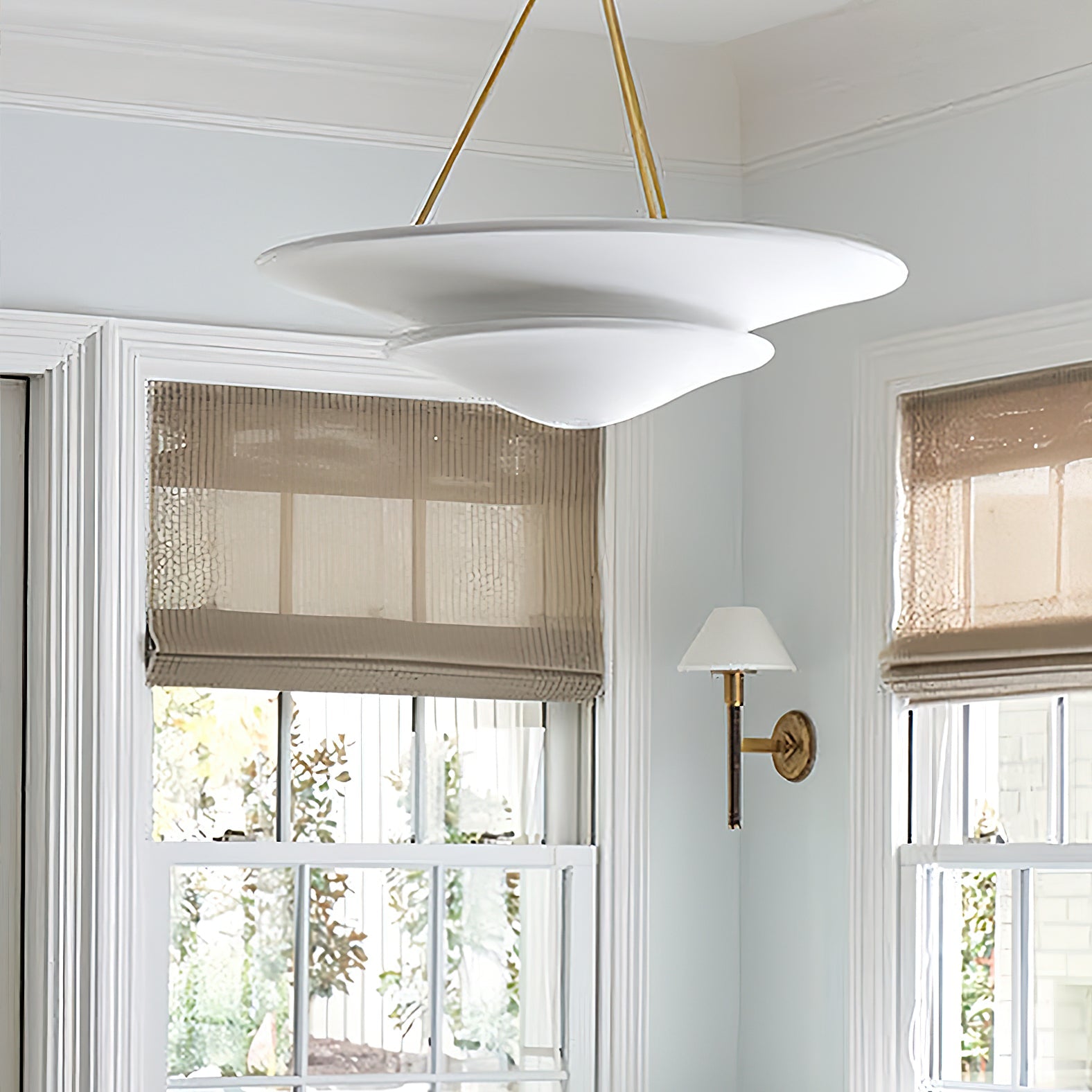 Avinisra Modern Minimalist Brass Metal Chandelier - Lamp Copper