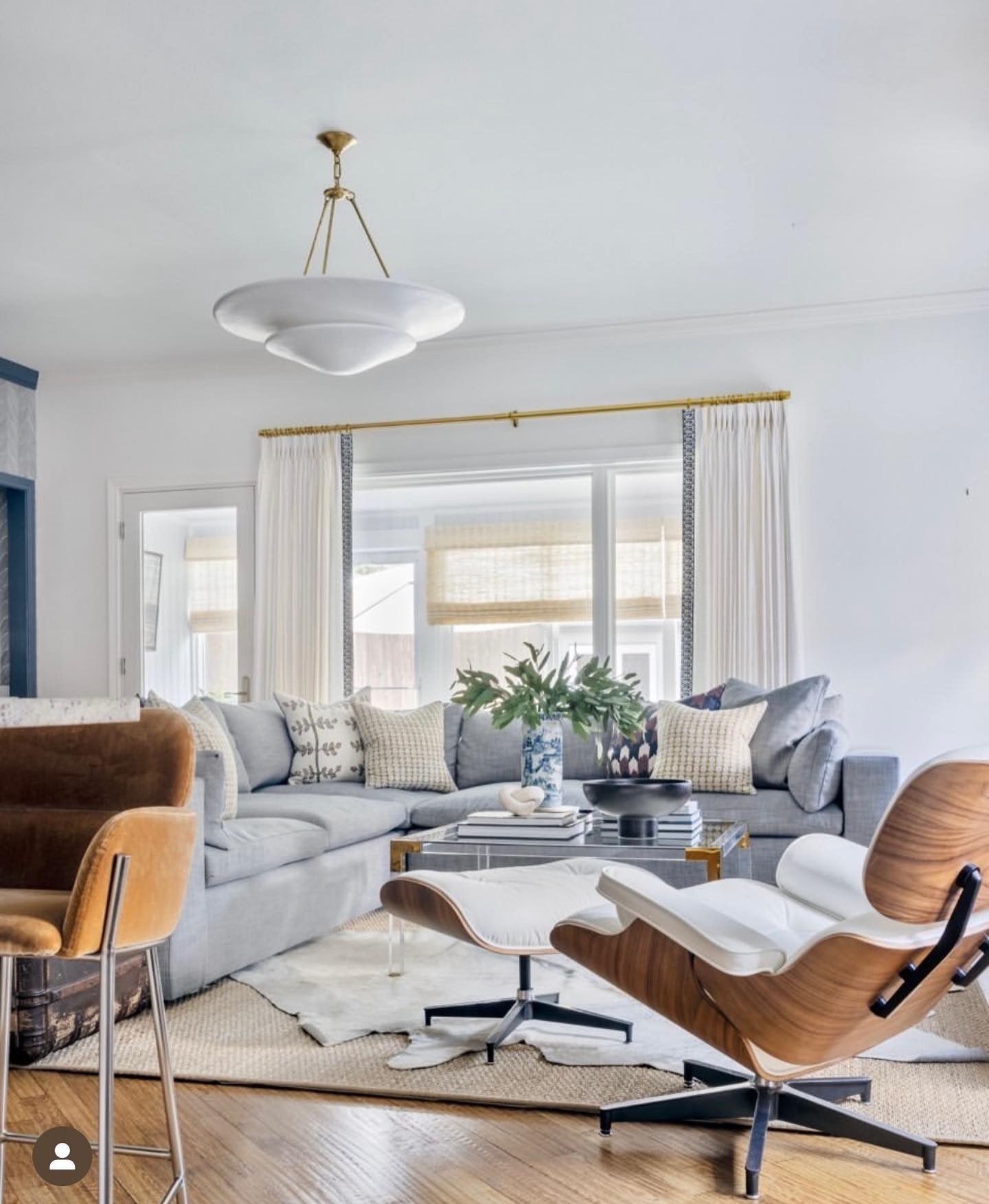 Avinisra Modern Minimalist Brass Metal Chandelier - Lamp Copper