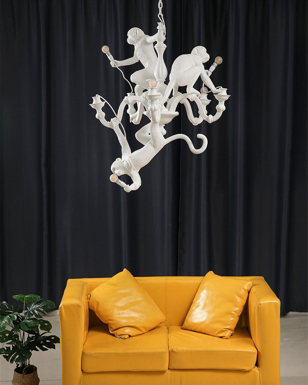 Monkey Chandelier Whimsical Trio - Letslighting