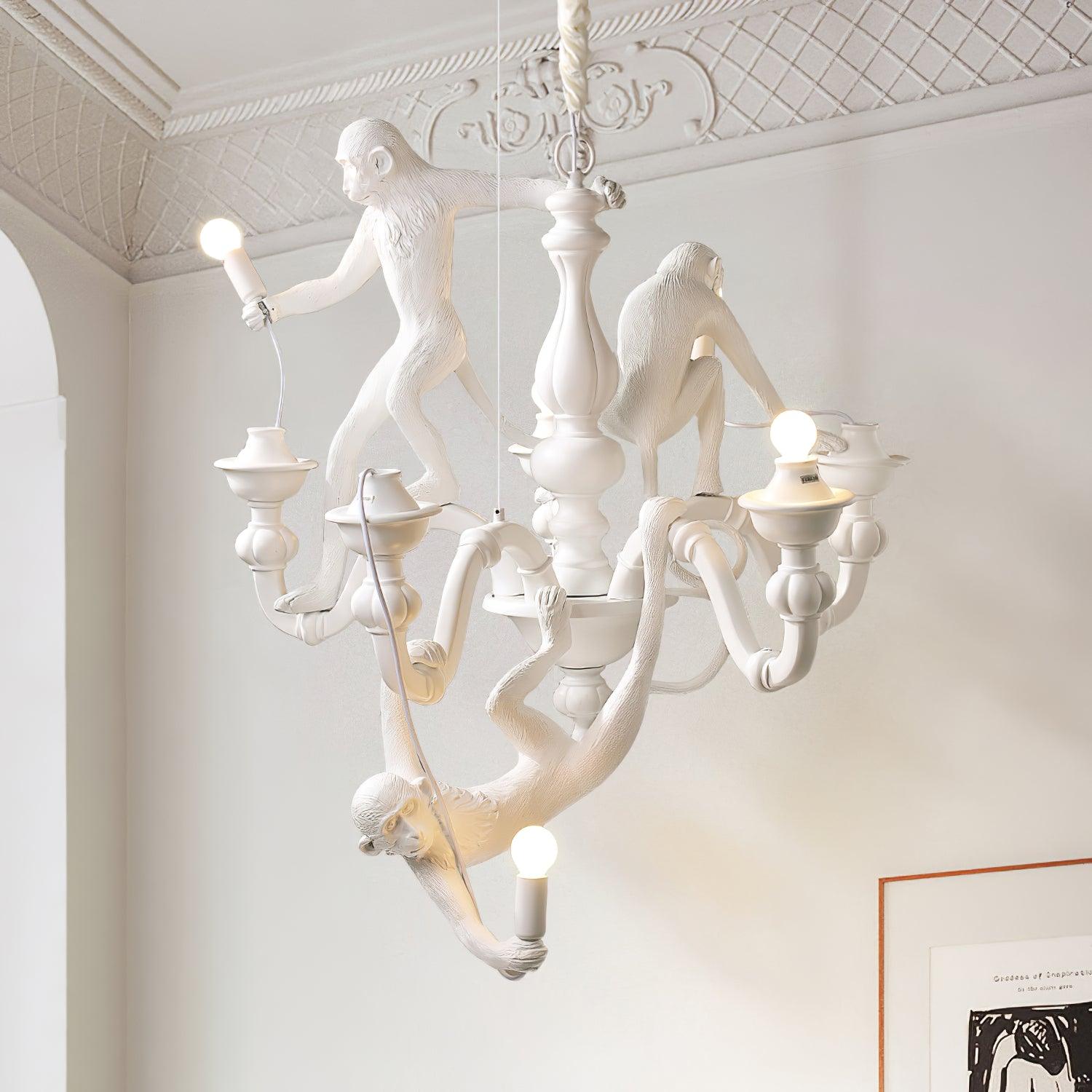 Monkey Chandelier Whimsical Trio - Letslighting