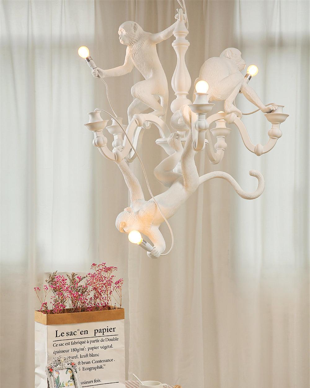 Monkey Chandelier Whimsical Trio - Letslighting