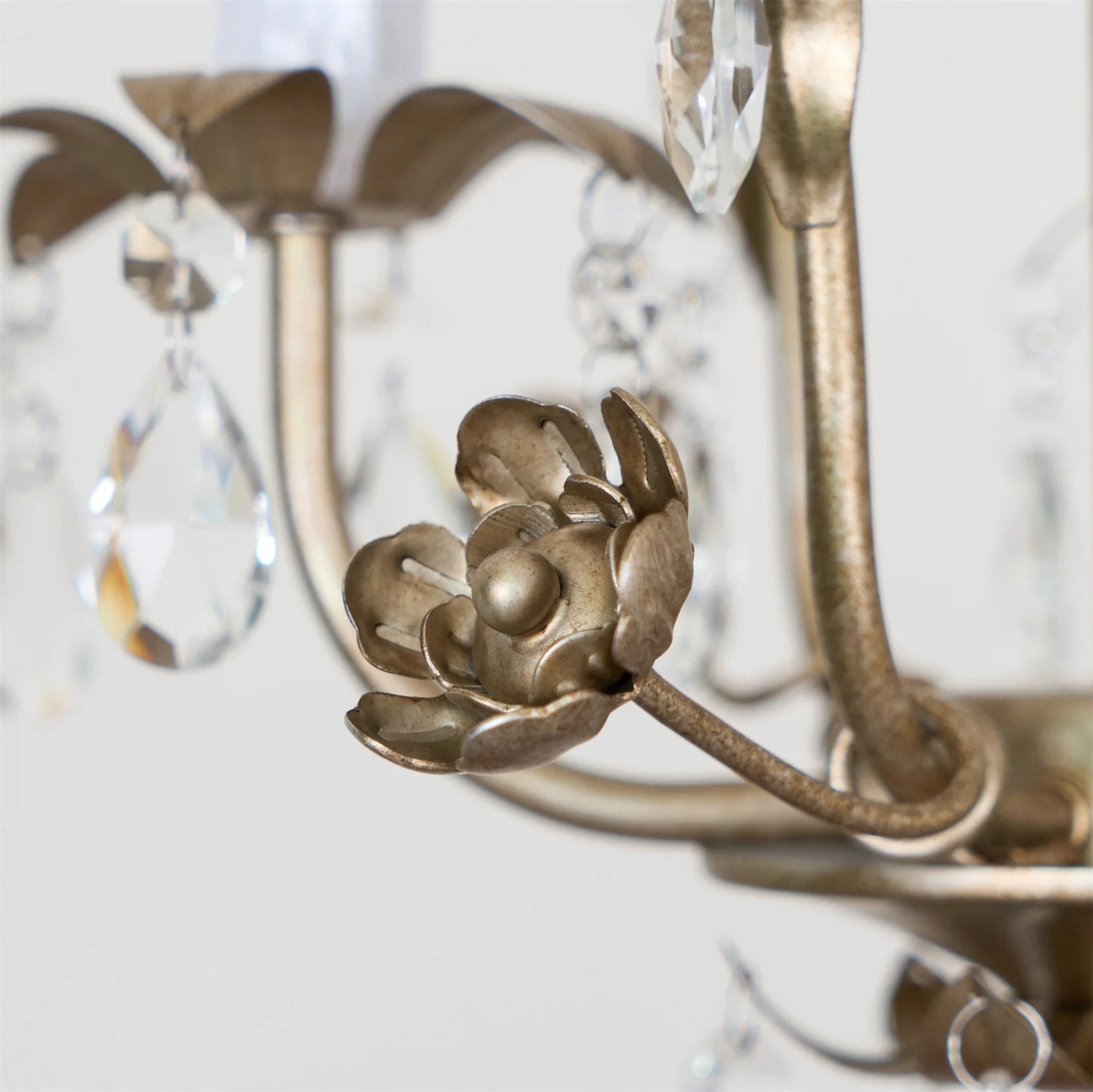 Silva Vintage Gold Crystal Metal Pendant Light Dining Room Bedroom