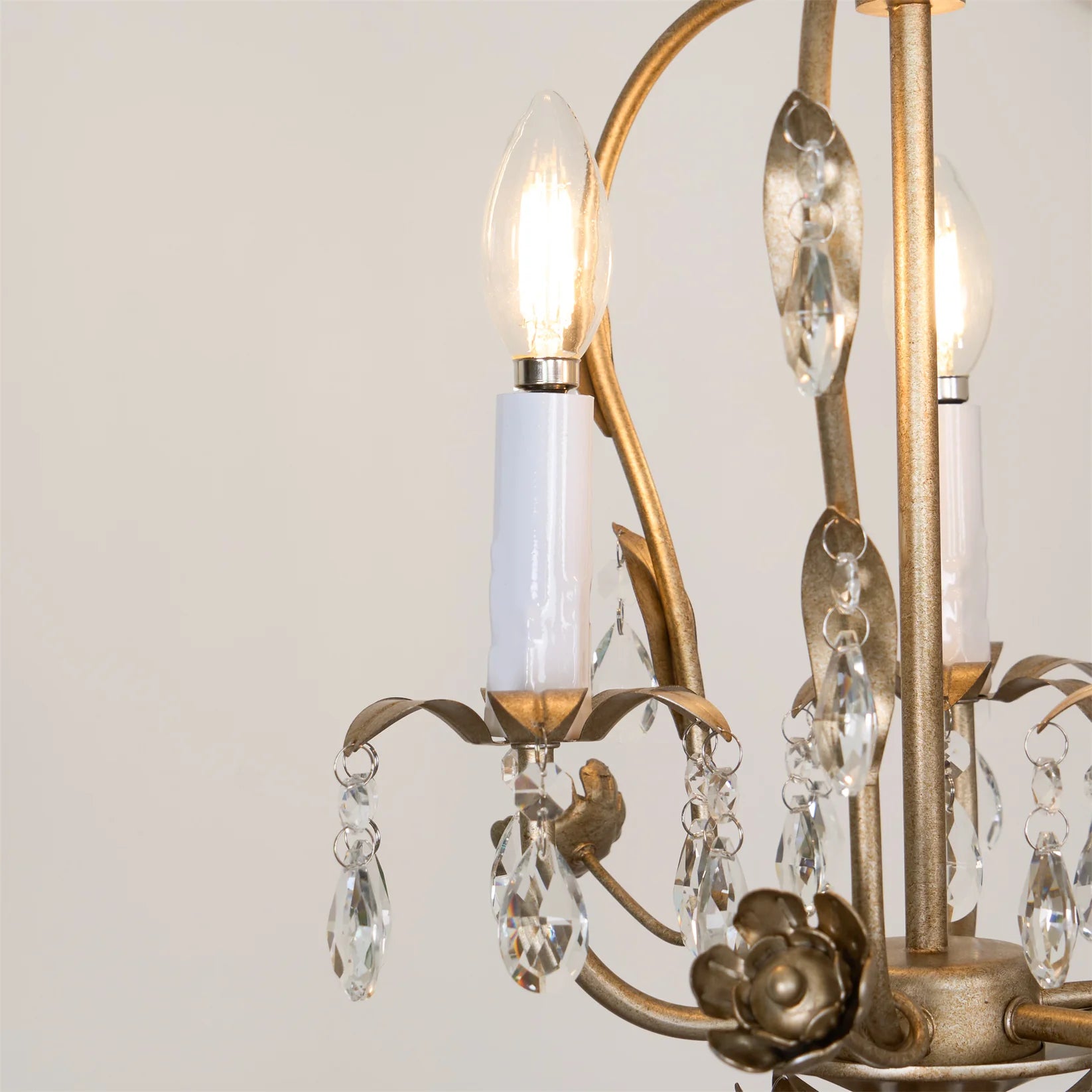 Silva Vintage Gold Crystal Metal Pendant Light Dining Room Bedroom