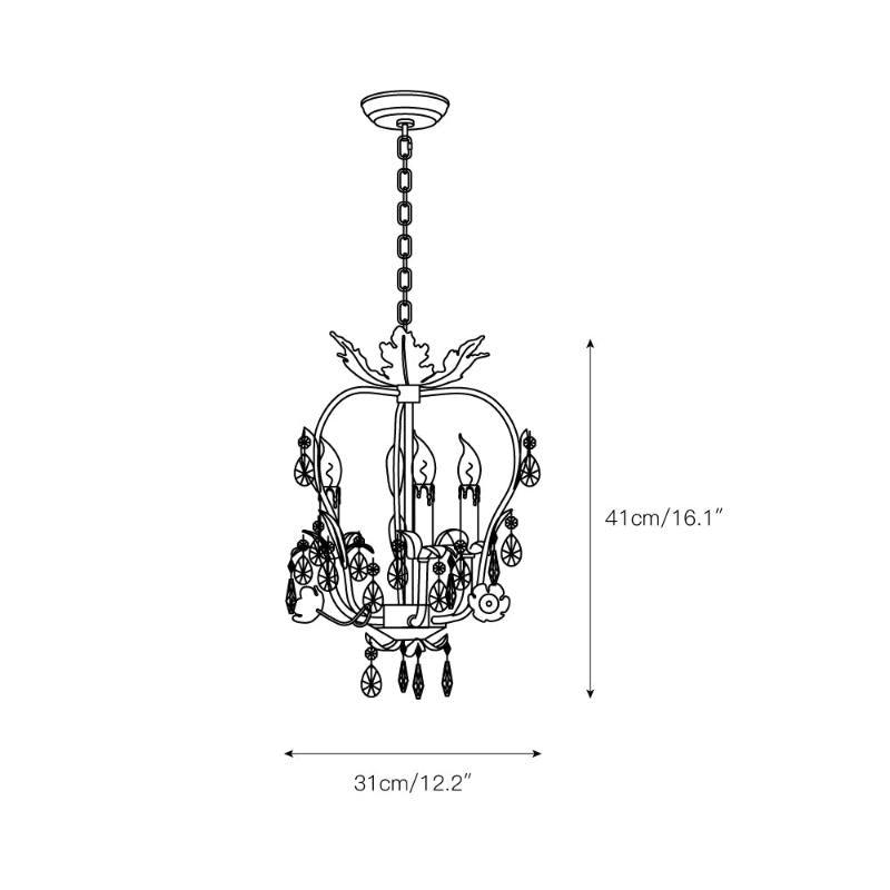 Sylaeara Postmodern Luxury Metal Crystal Chandelier - Lamp Copper