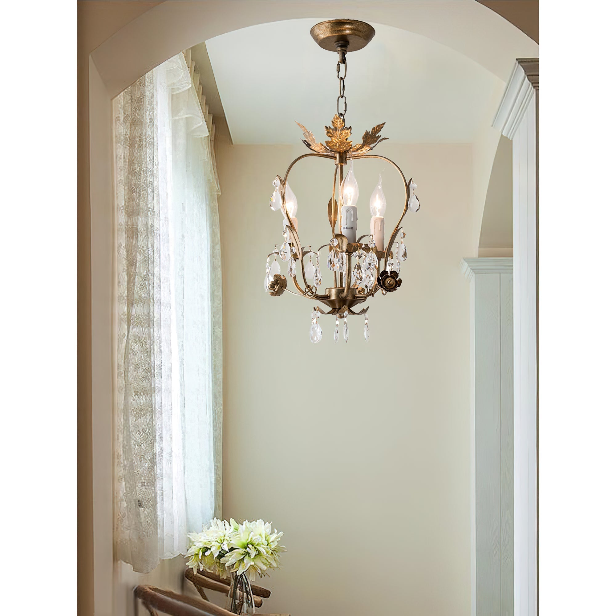 Sylaeara Postmodern Luxury Metal Crystal Chandelier - Lamp Copper