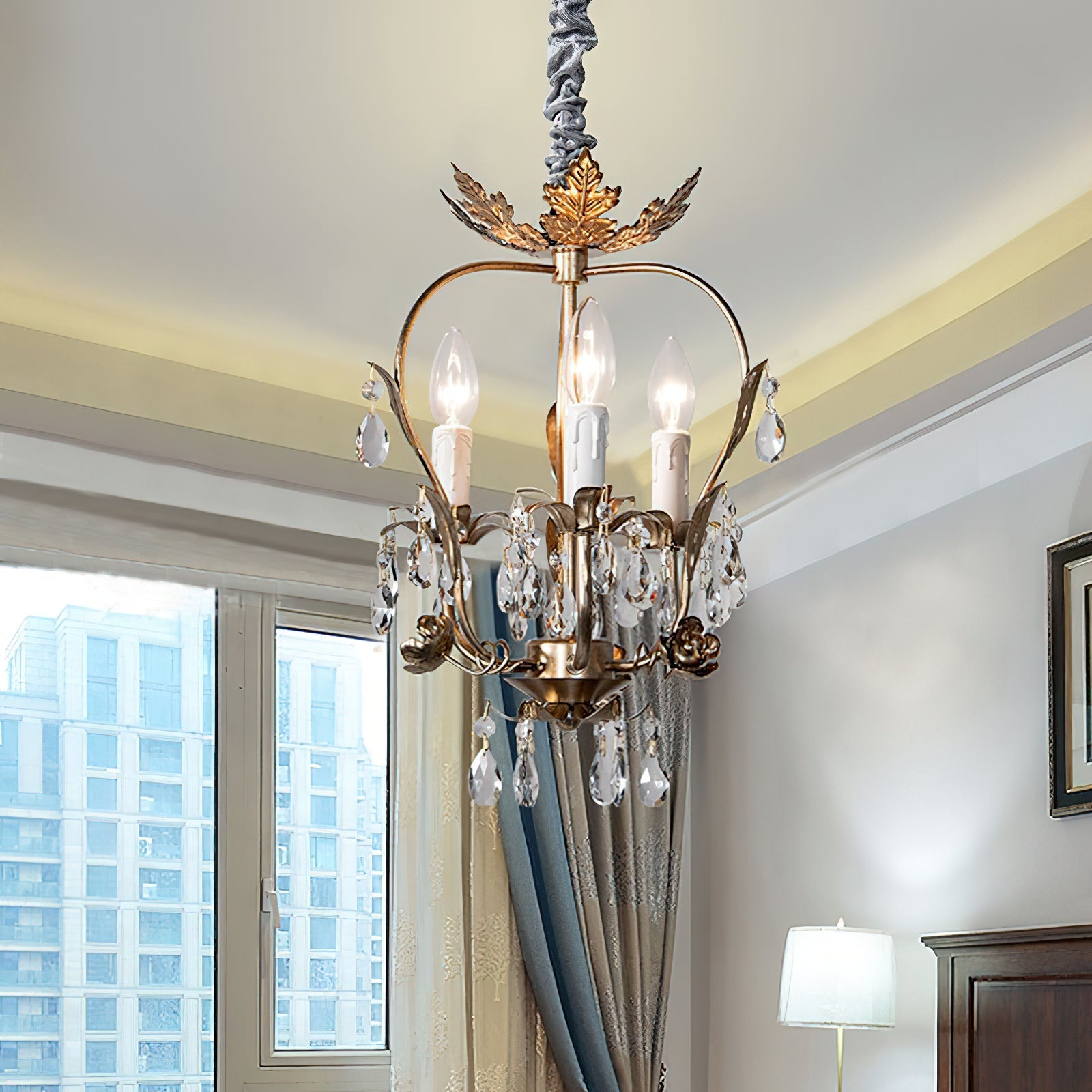 Sylaeara Postmodern Luxury Metal Crystal Chandelier - Lamp Copper