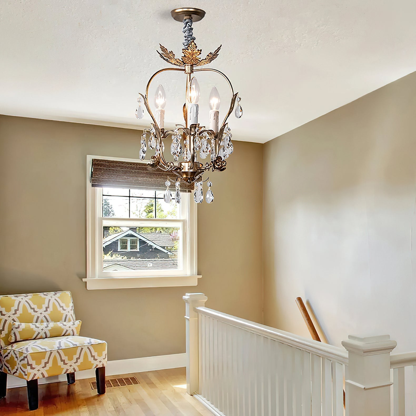 Sylaeara Postmodern Luxury Metal Crystal Chandelier - Lamp Copper