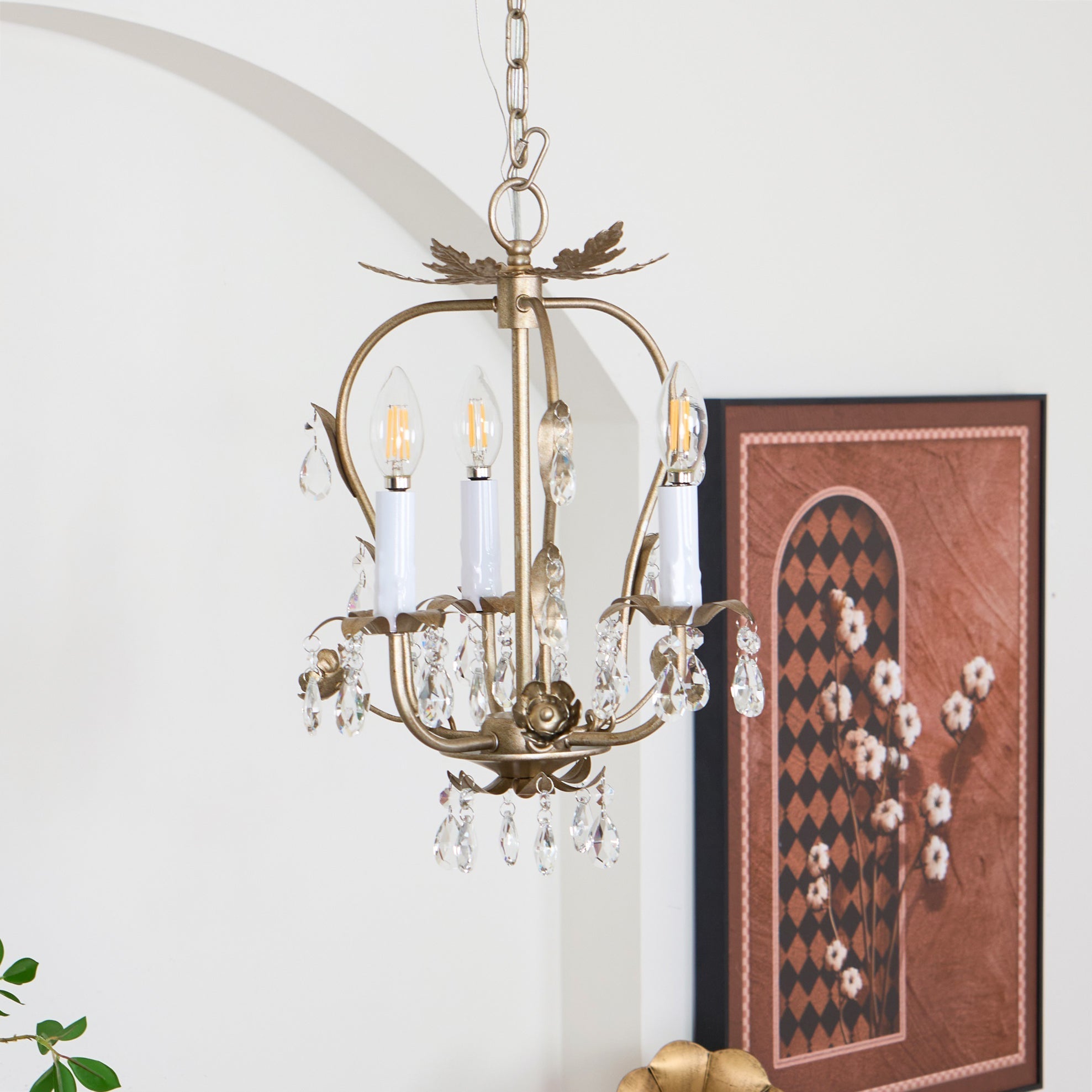 Sylaeara Postmodern Luxury Metal Crystal Chandelier - Lamp Copper