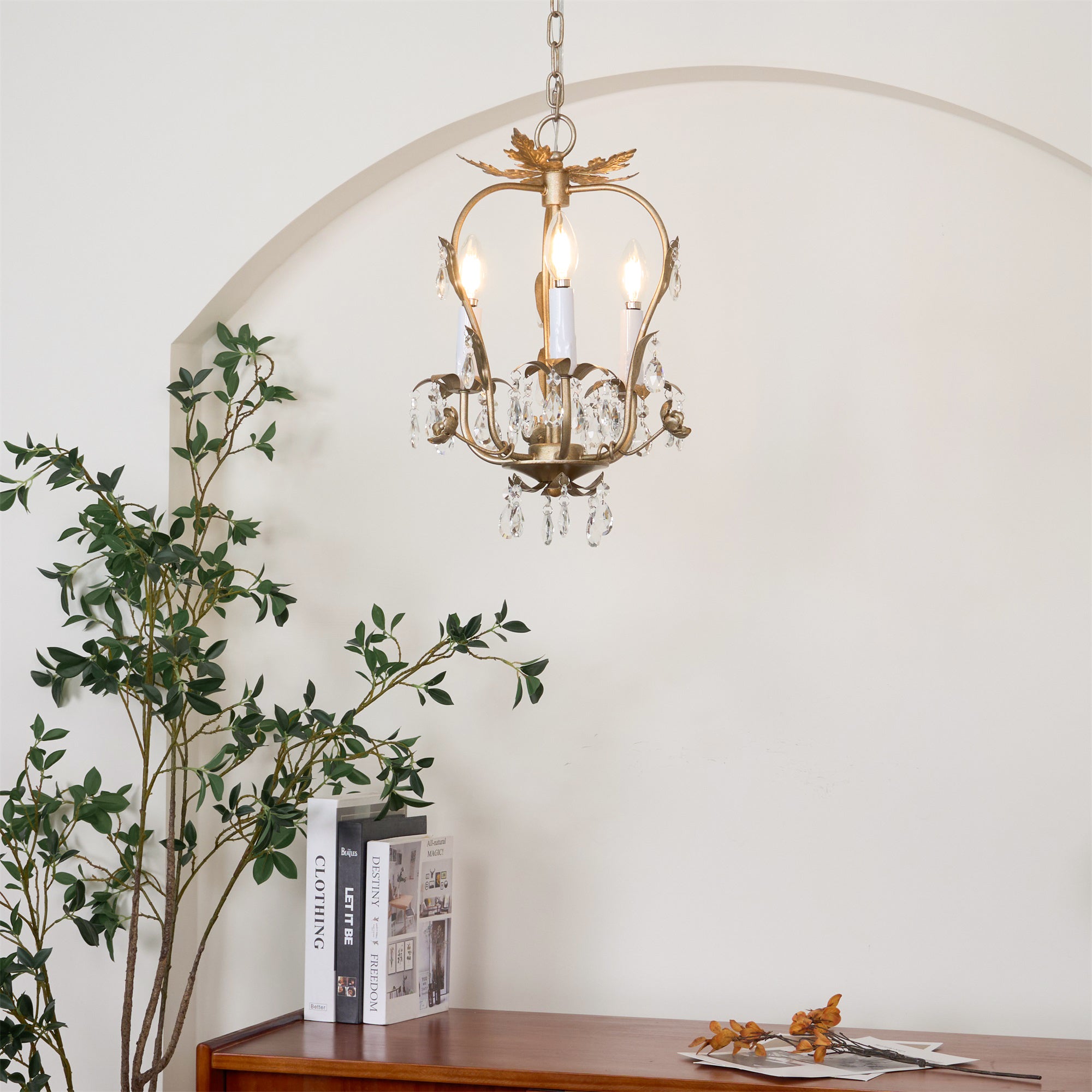Sylaeara Postmodern Luxury Metal Crystal Chandelier - Lamp Copper