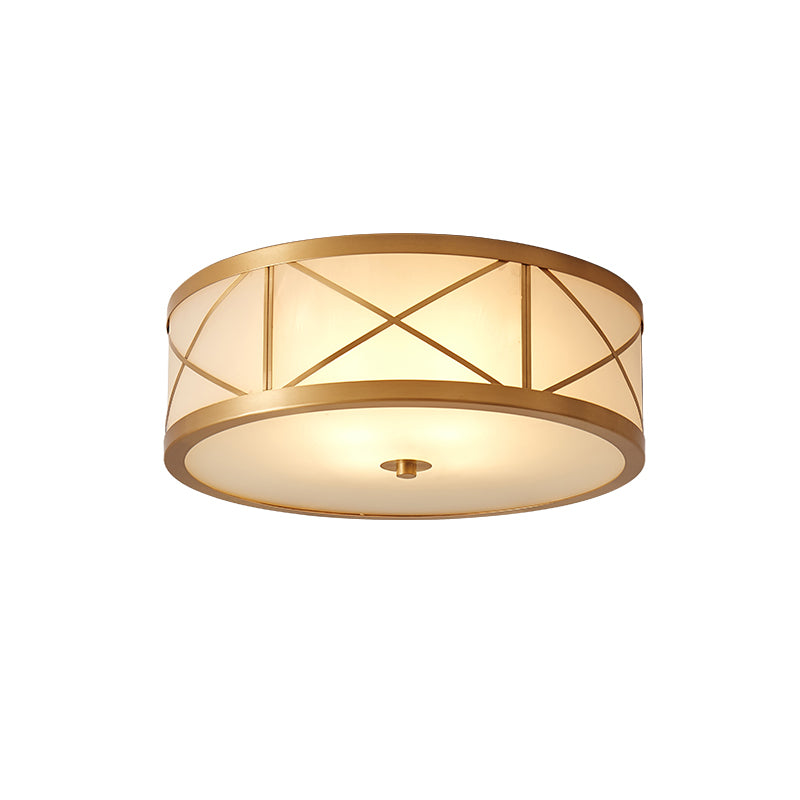 Vovene Modern Minimalist Brass Glass Ceiling Light - Lamp Copper