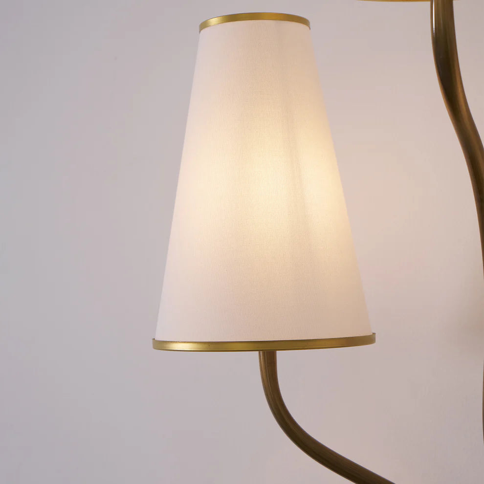 Epoch Vintage Classical Brass Fabric Wall Light Bedroom Hallway Living Room