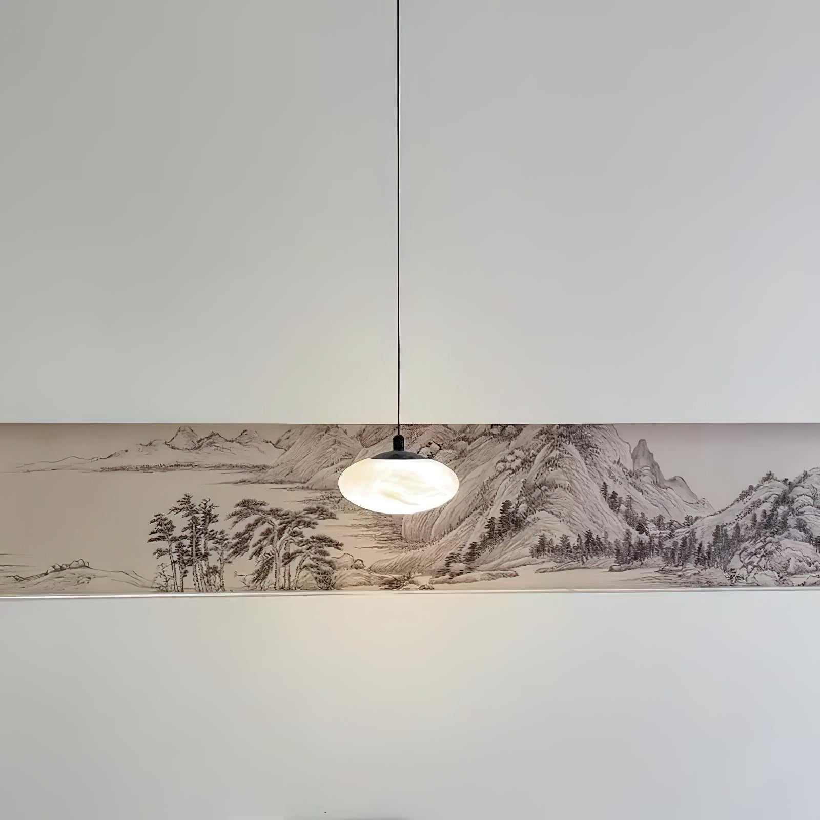 Cuthean Modern Minimalist Brass Alabaster Pendant Lamp - Lamp Copper